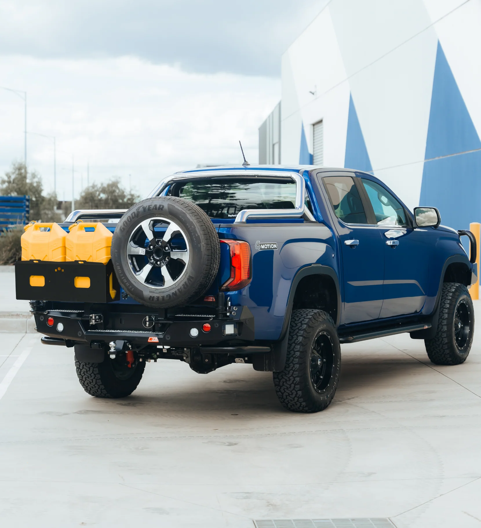 All-New Amarok 2023-On - 022-02 Rear Wheel Carrier Double Jerry Can Holder Package - SKU MCC-04002-202PK3 - Image 2