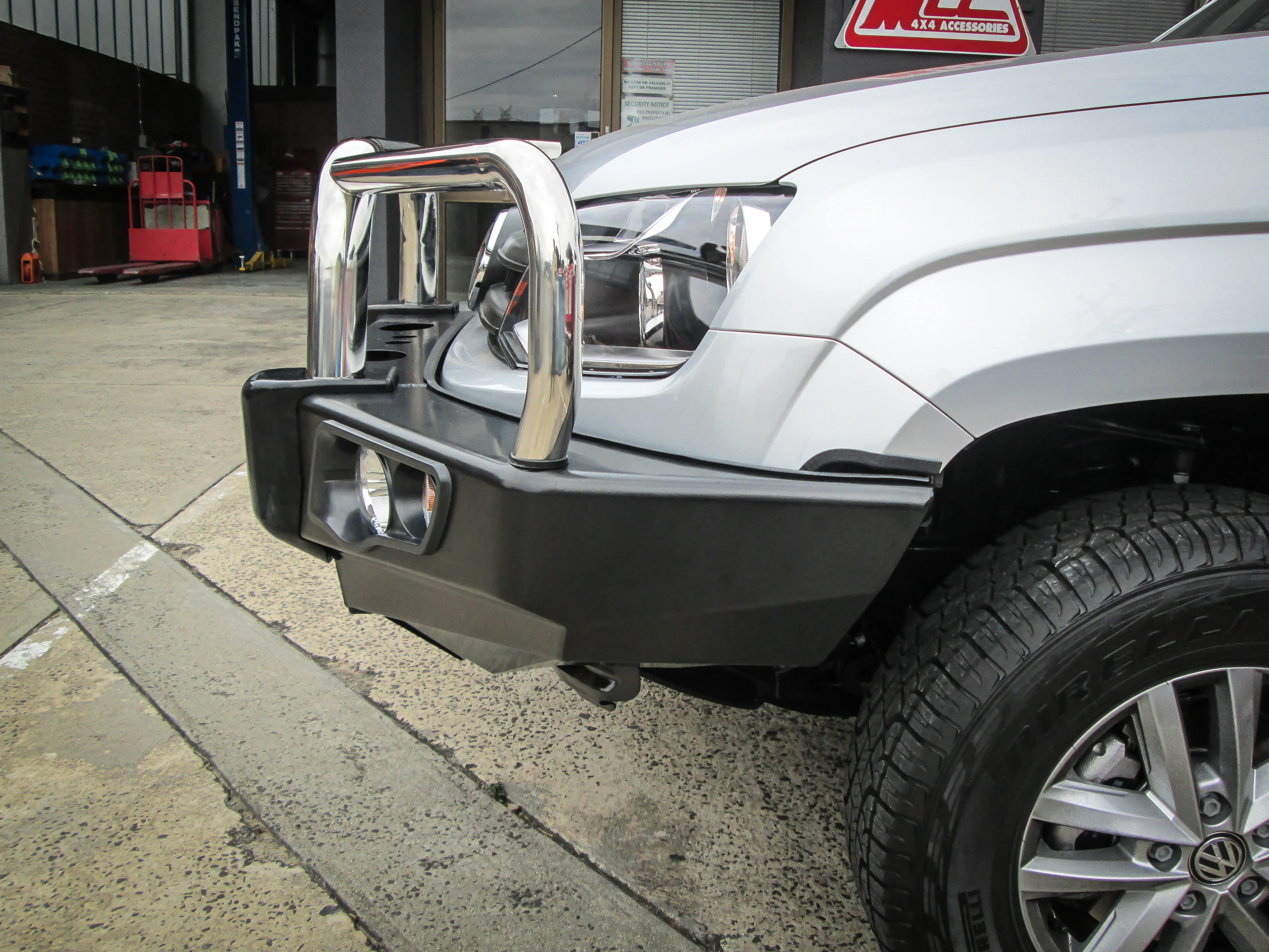 Amarok 2011-On 707-01 Falcon Bull Bar Triple Stainless Loops Package (No Foglight) - SKU MCC-04001-701UP - Image 5