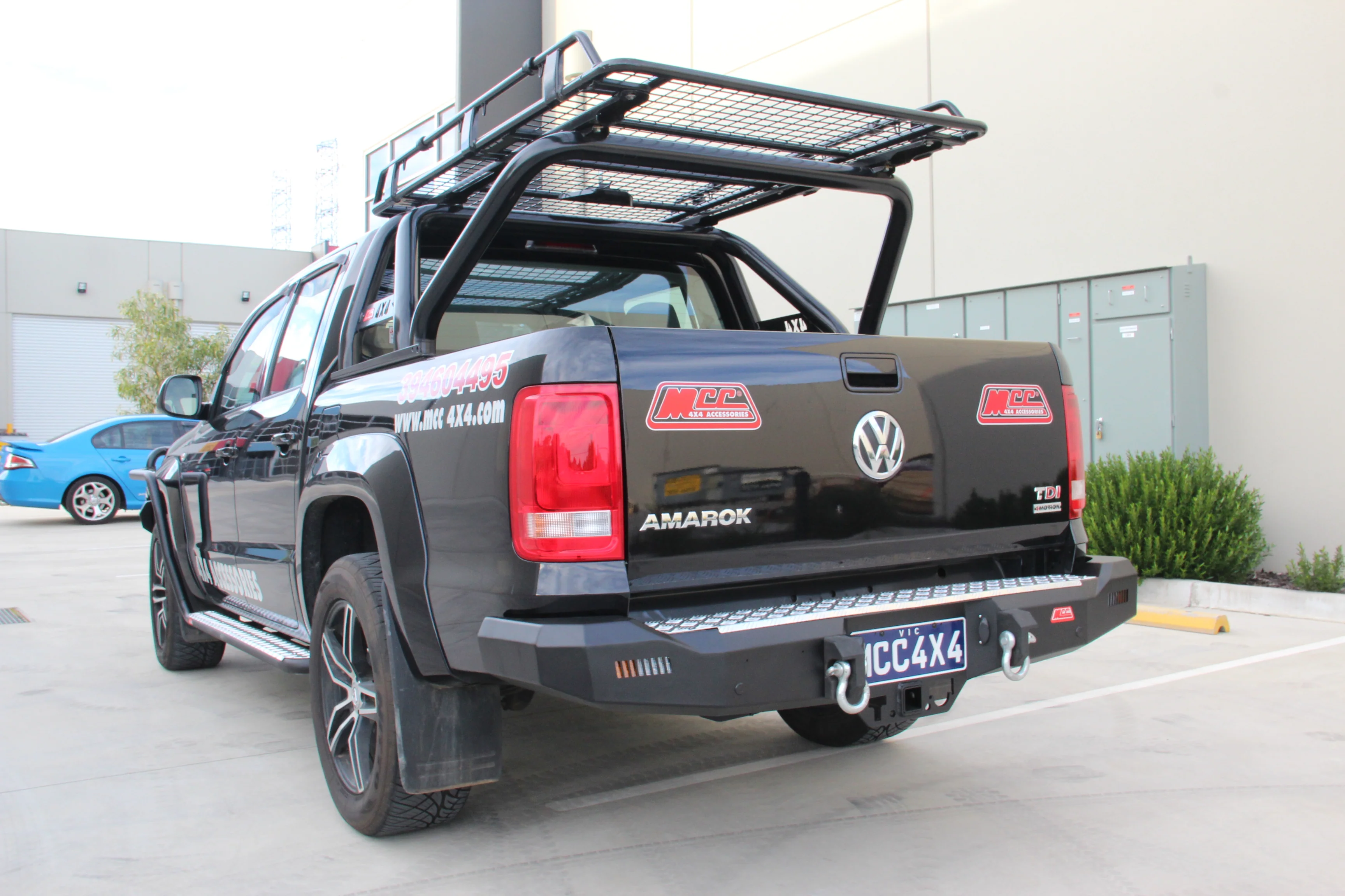 Amarok 2011-On 03205BTR Swing Sport Bar Black Tube with Roof Rack Package - SKU MCC-04001-05B185TR - Image 3