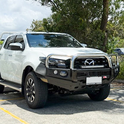 BT50 2025-On Facelift 707-01 Falcon Bull Bar Triple Stainless Loops Package (LED Foglight) - Image 3