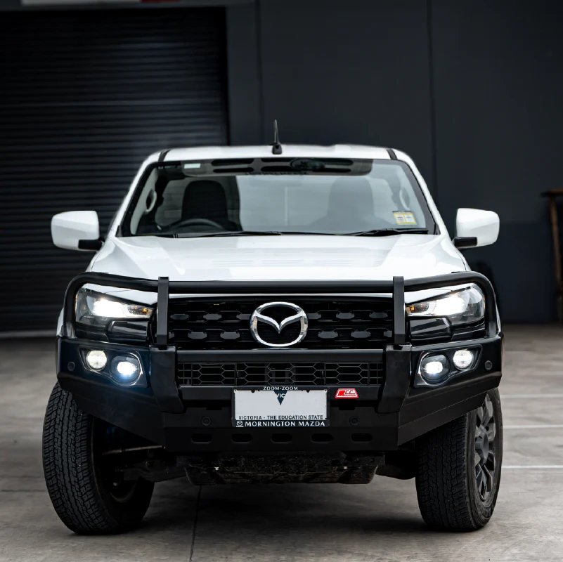 BT50 2025-On Facelift 707-02 Falcon Bull Bar Black A-Frame Package (LED Foglight) - Image 3