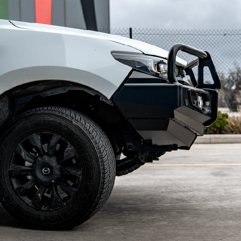 BT50 2025-On Facelift 707-02 Falcon Bull Bar Black A-Frame Package (LED Foglight) - Image 6