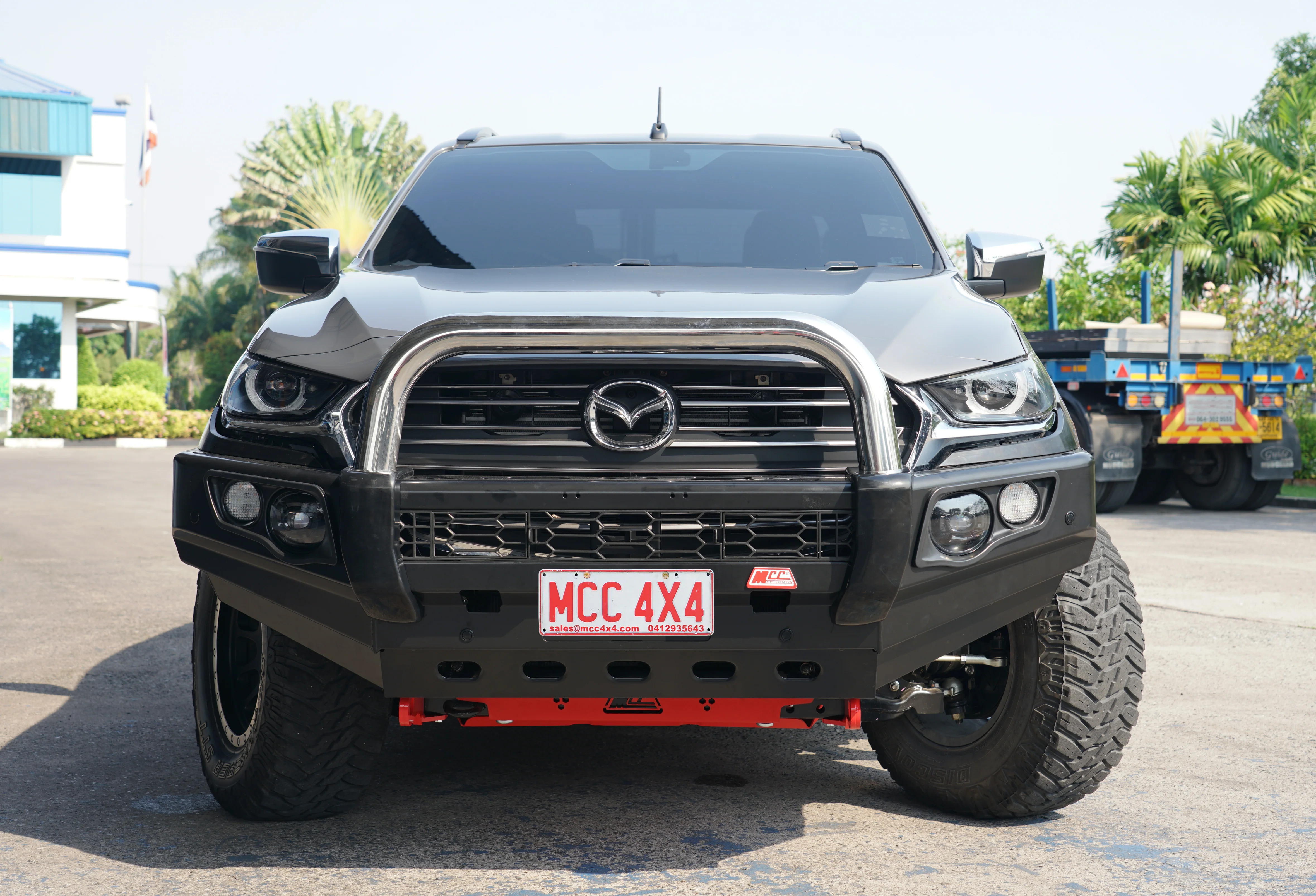 BT50 TF 2021-2025 707-01 Falcon Bull Bar Single Stainless Loop Package (No Foglight) - SKU MCC-06004-701SSL - Image 2
