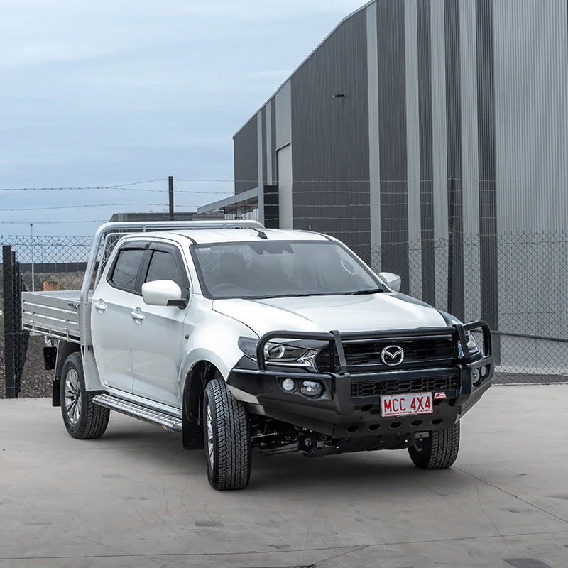 BT50 TF 2021-2025 707-02 Falcon Bull Bar Black A-Frame Package (LED Foglight) - SKU MCC-06004-702FOGUP - Image 2