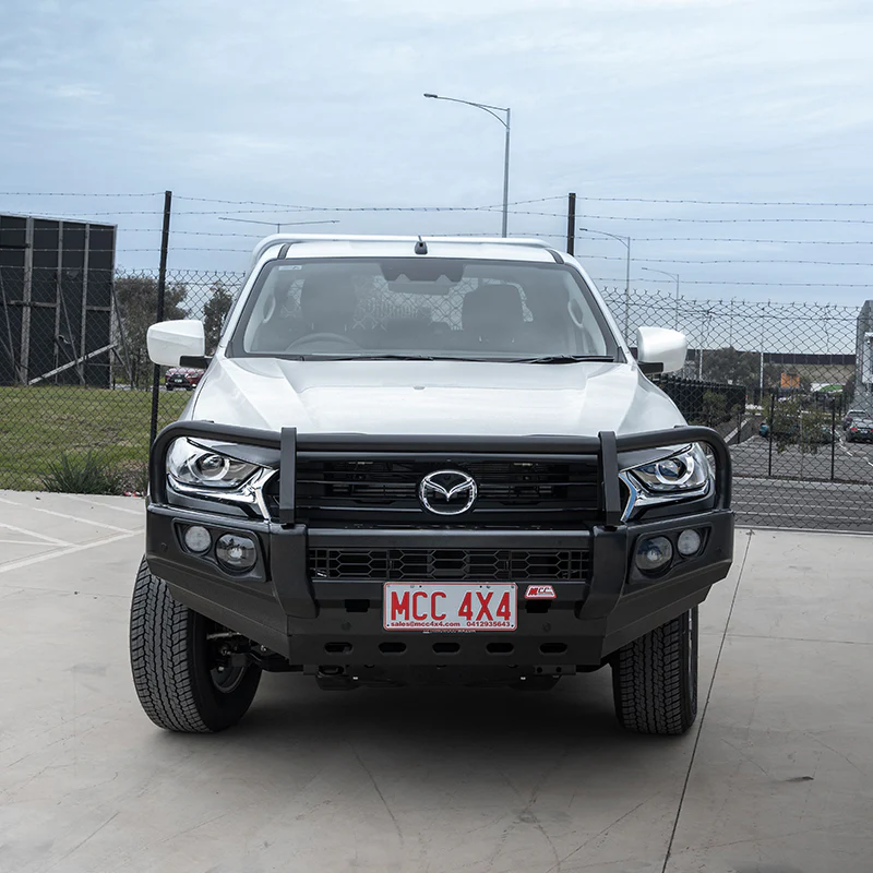 BT50 TF 2021-2025 707-02 Falcon Bull Bar Black A-Frame Package (LED Foglight) - SKU MCC-06004-702FOGUP - Image 3