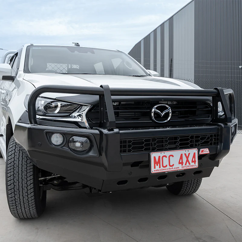 BT50 TF 2021-2025 707-02 Falcon Bull Bar Black A-Frame Package (No Foglight) - SKU MCC-06004-702UP - Image 6