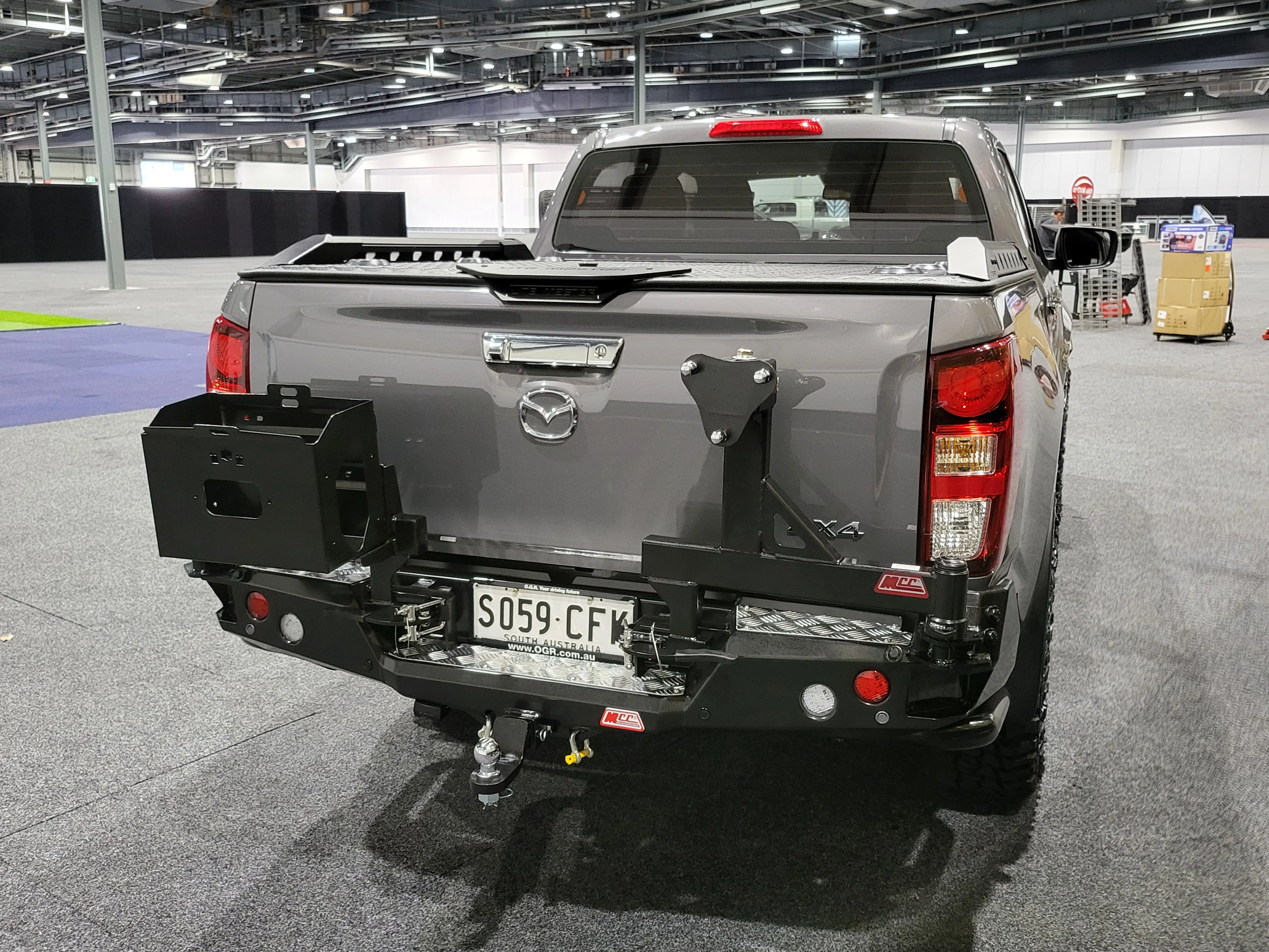 BT50 TF 2021-On 022-02 Rear Wheel Carrier Single Jerry Can Holder Packagewith Side Protection - SKU MCC-06004-202PK2 - Image 3