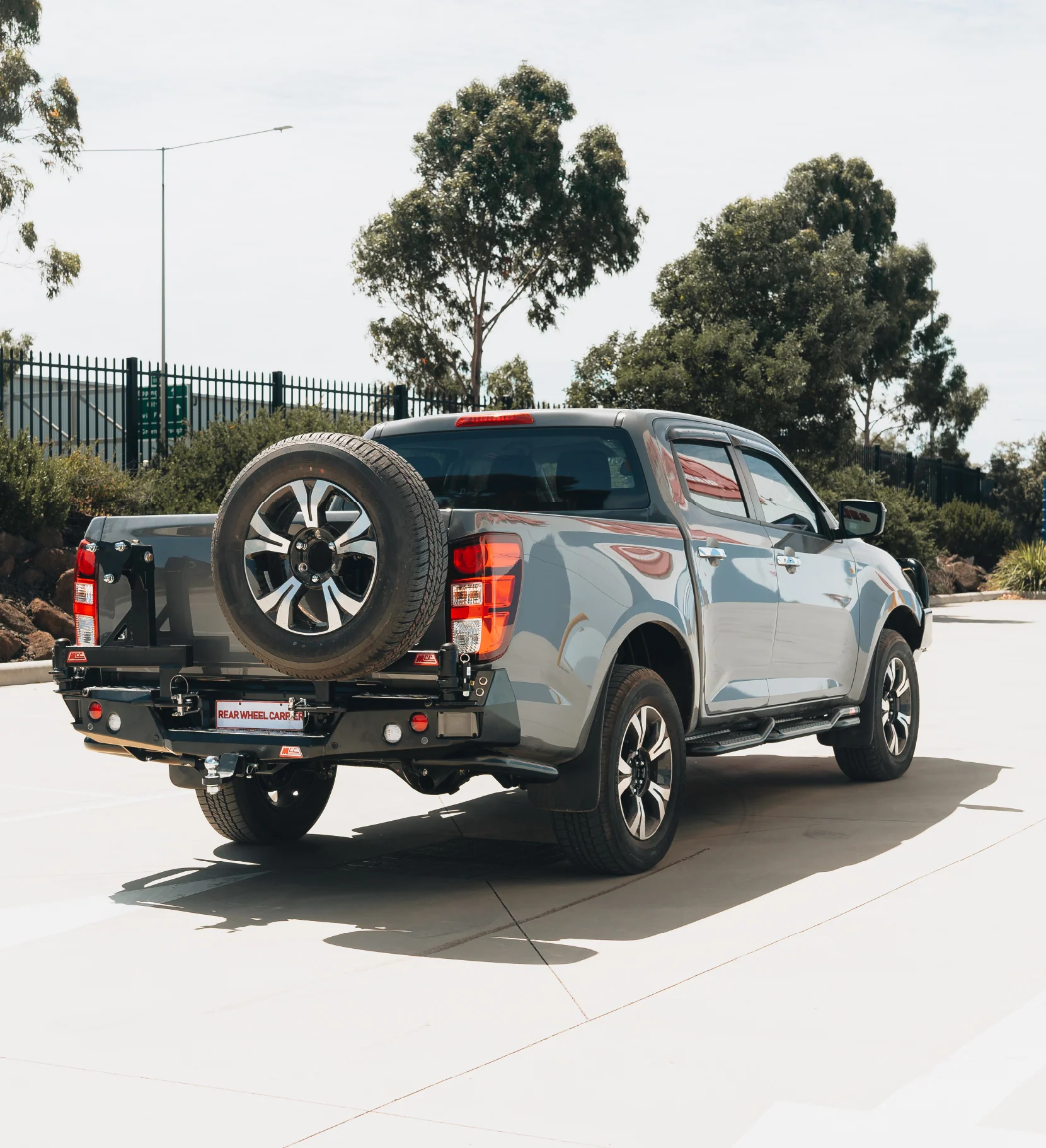 BT50 TF 2021-On 022-02 Rear Wheel Carrier Dual Wheels Carrier Package with Side Protection - SKU MCC-06004-202PK1 - Image 2