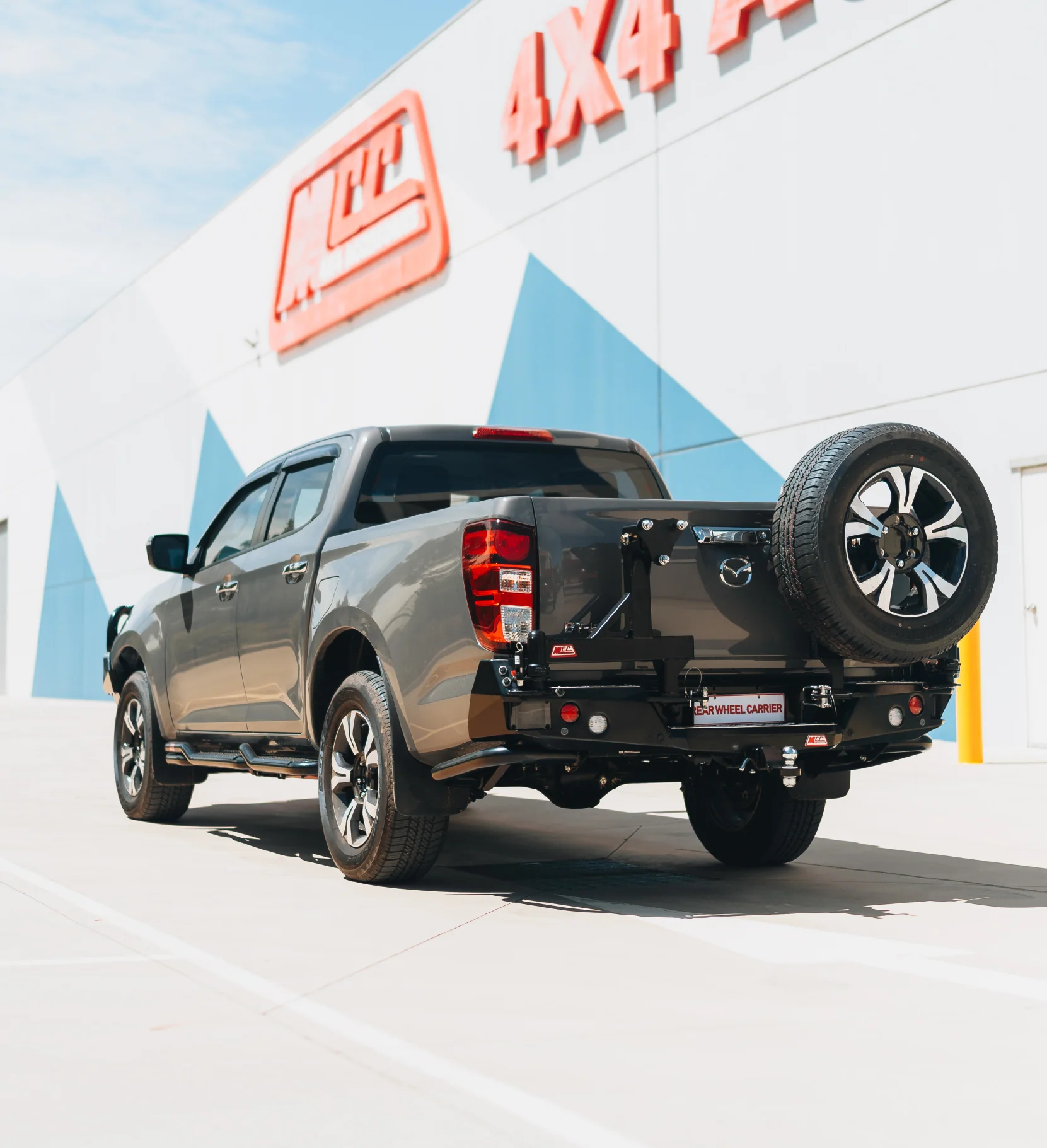 BT50 TF 2021-On 022-02 Rear Wheel Carrier Dual Wheels Carrier Package with Side Protection - SKU MCC-06004-202PK1 - Image 4