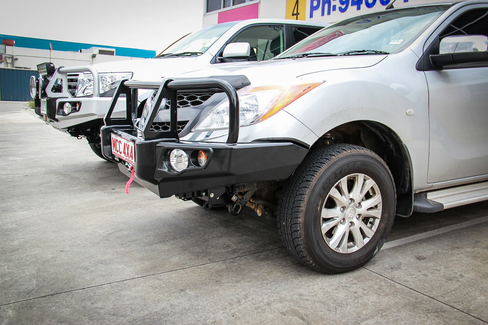 BT50 UP UR 2012-2020 707-02 Falcon Bull Bar Black A-Frame Package (LED Foglight) - SKU MCC-06002-702FOGUP - Image 10