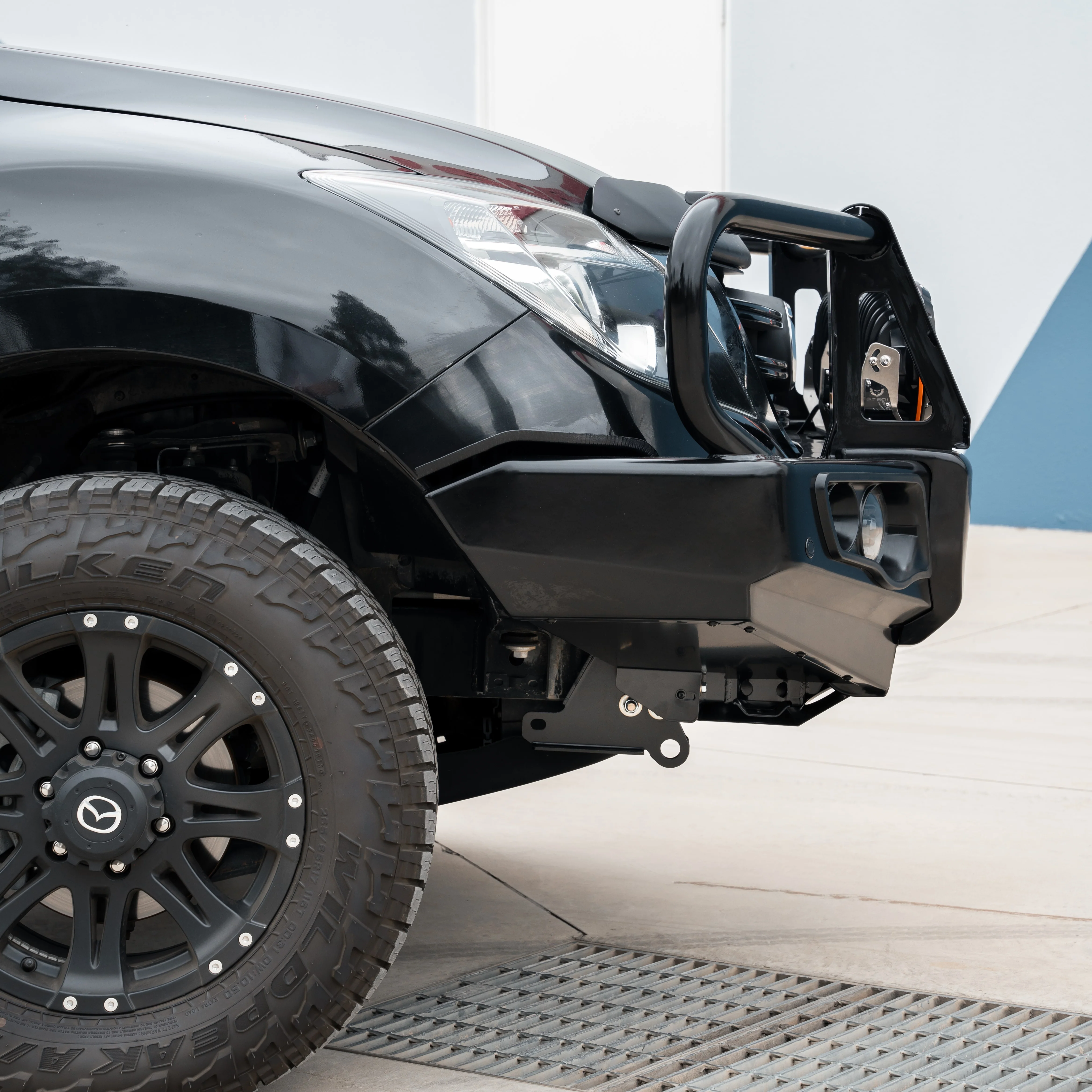 BT50 UP UR 2012-2020 707-02 Falcon Bull Bar Black A-Frame Package (LED Foglight) - SKU MCC-06002-702FOGUP - Image 8