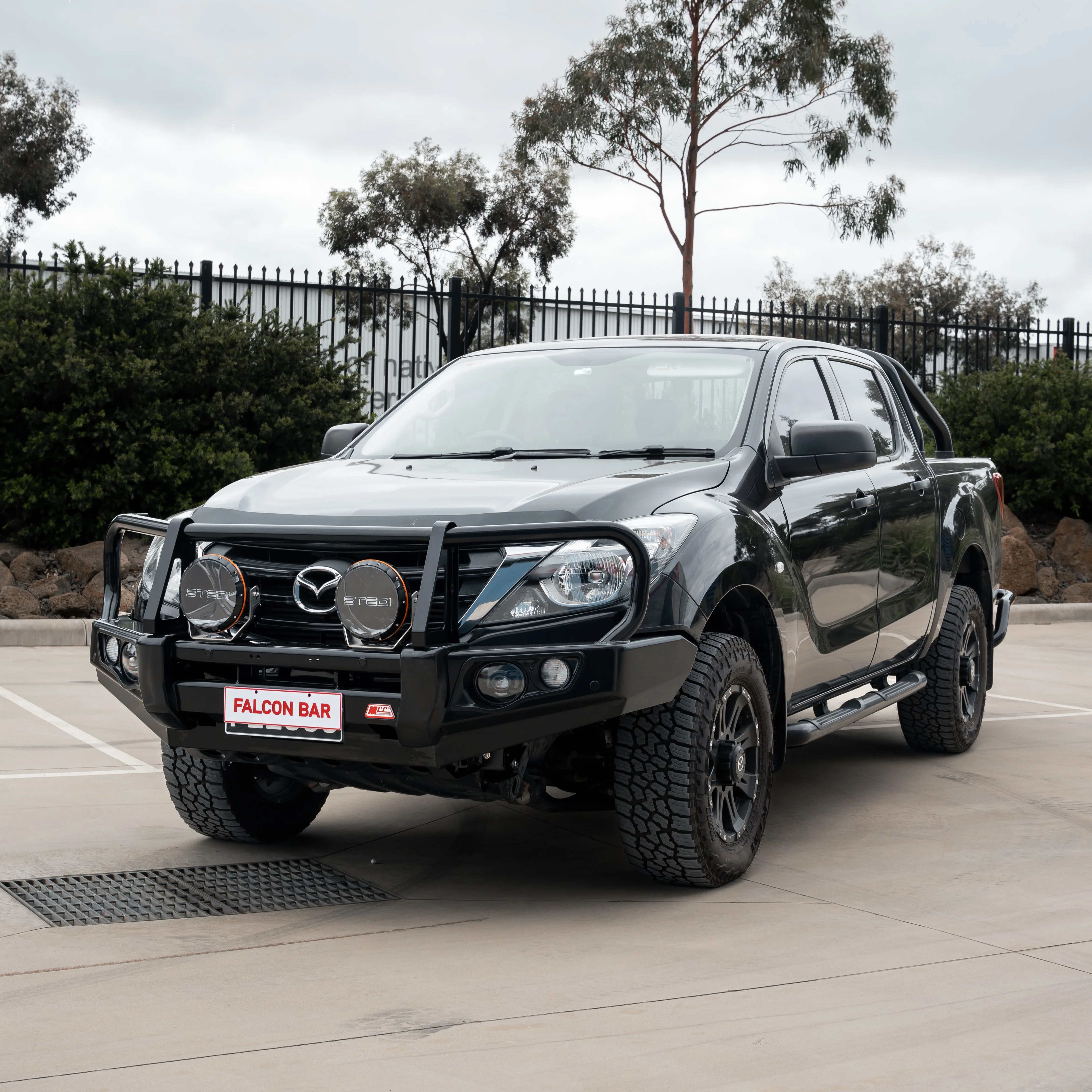 BT50 UP UR 2012-2020 707-02 Falcon Bull Bar Black A-Frame Package (No Foglight) - SKU MCC-06002-702UP - Image 4