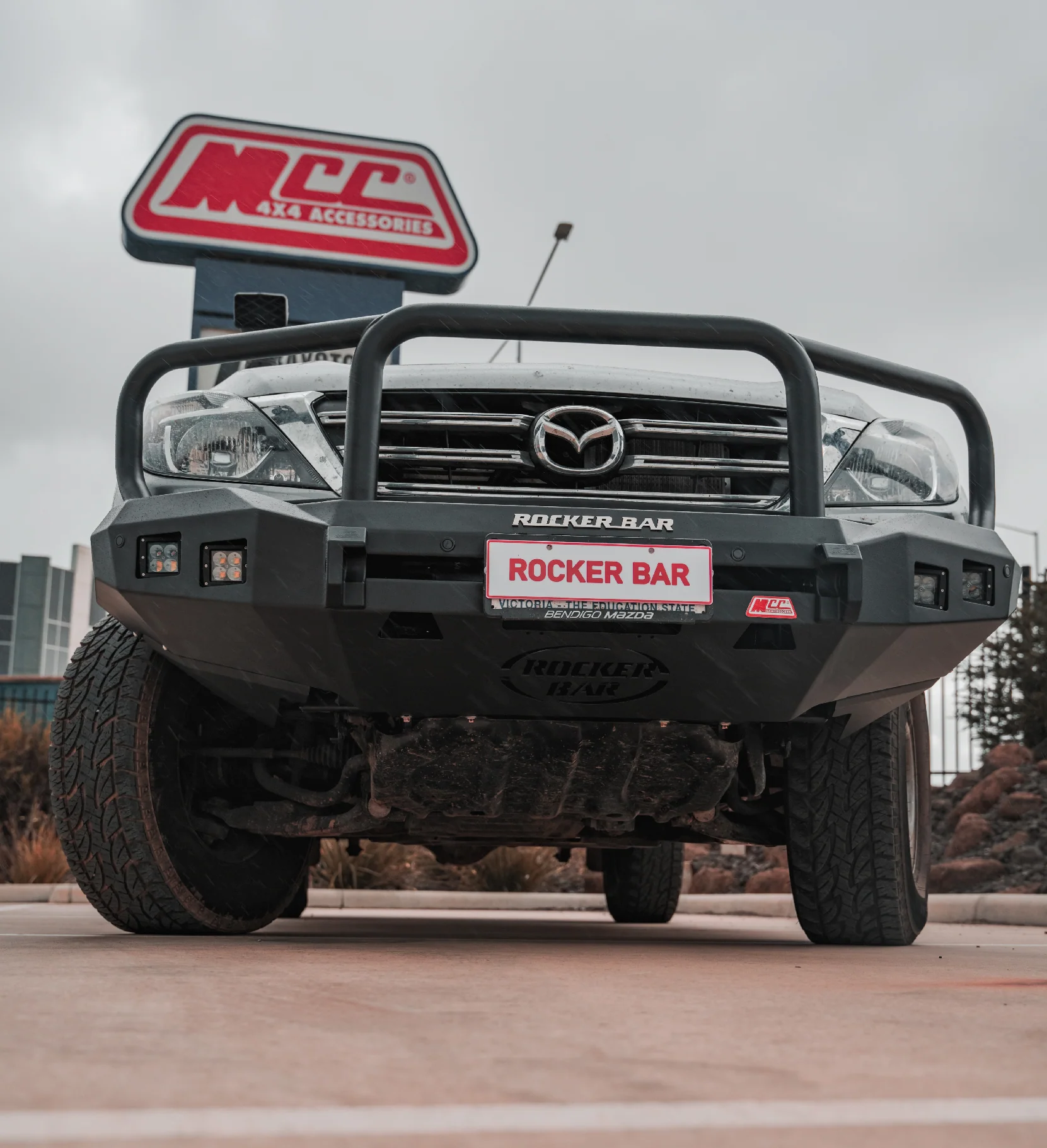 BT50 UP UR 2012-2020 078-02SQ Rocker Bull Bar Triple Loops Package - SKU MCC-06002-7802SQ - Image 6