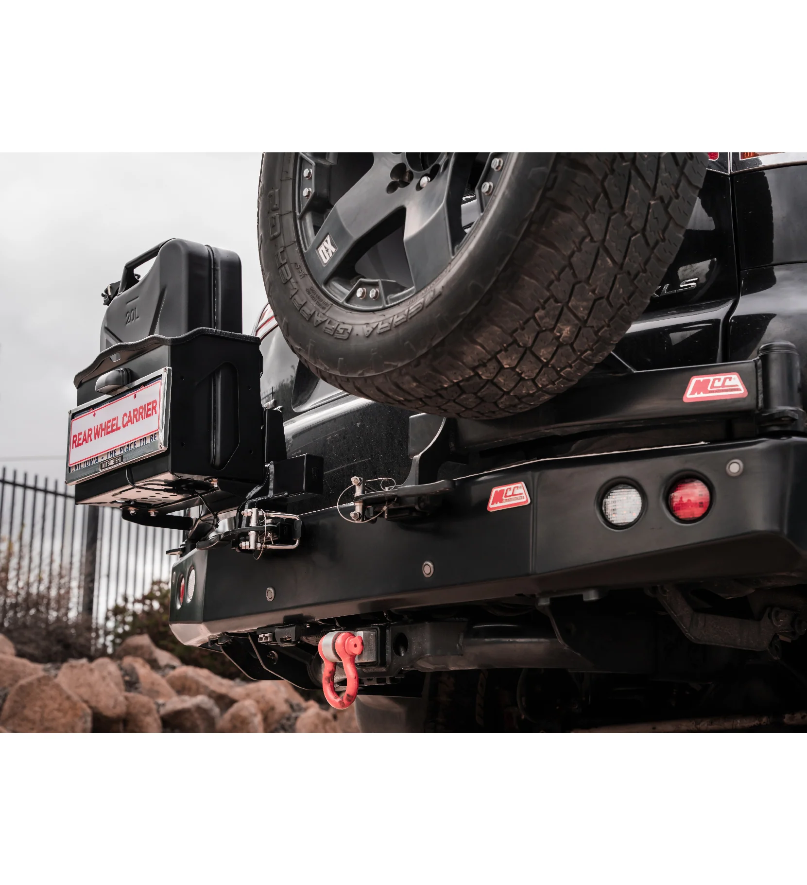 Challenger PB PC 2008-2016 022-02 Rear Wheel Carrier Single Jerry Can Holder Package - SKU MCC-02009-202PK2 - Image 6