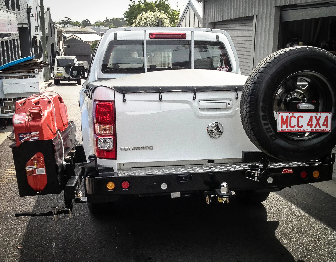 Dmax/Colorado RT RG 2012-2019 022-02 Rear Wheel Carrier Single Jerry Can Holder Package - SKU MCC-08002-202PK2 - Image 2