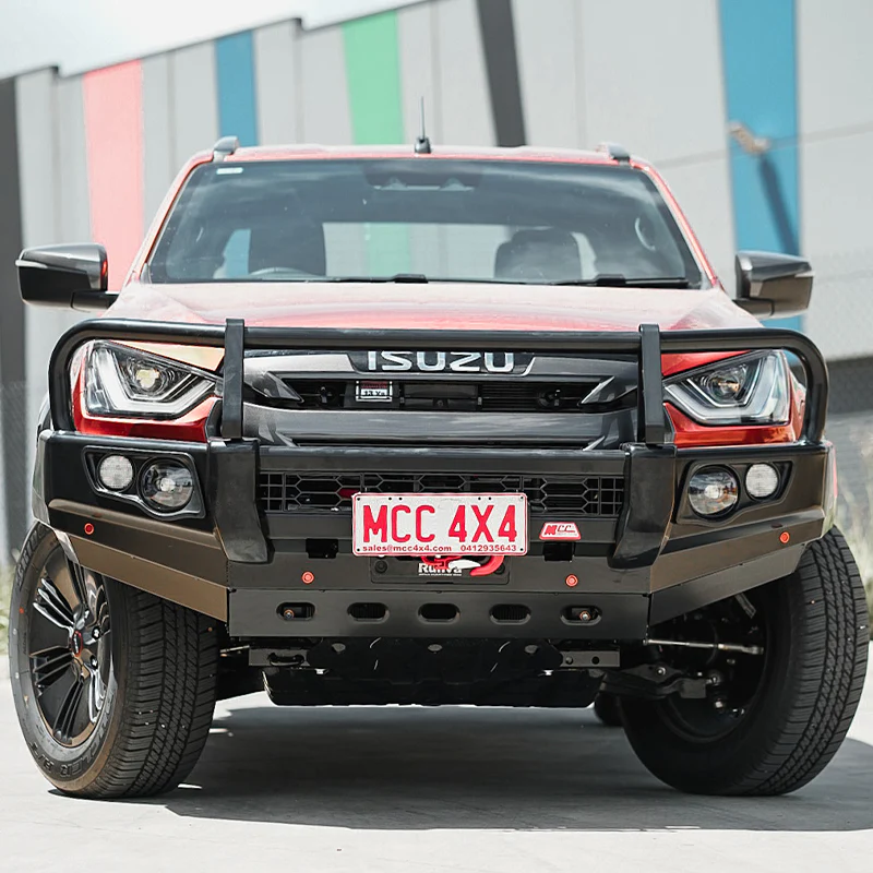 Dmax RG 2020-Present 707-02 Falcon Bull Bar Black A-Frame Package (LED Foglight) - SKU MCC-08007-702FOGUP - Image 3
