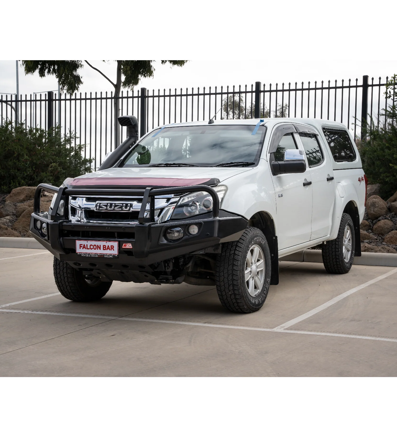 Dmax RT 2012-2016 707-02 Falcon Bull Bar Black A-Frame Package (LED Foglight) - SKU MCC-08002-702FOGUP - Image 4