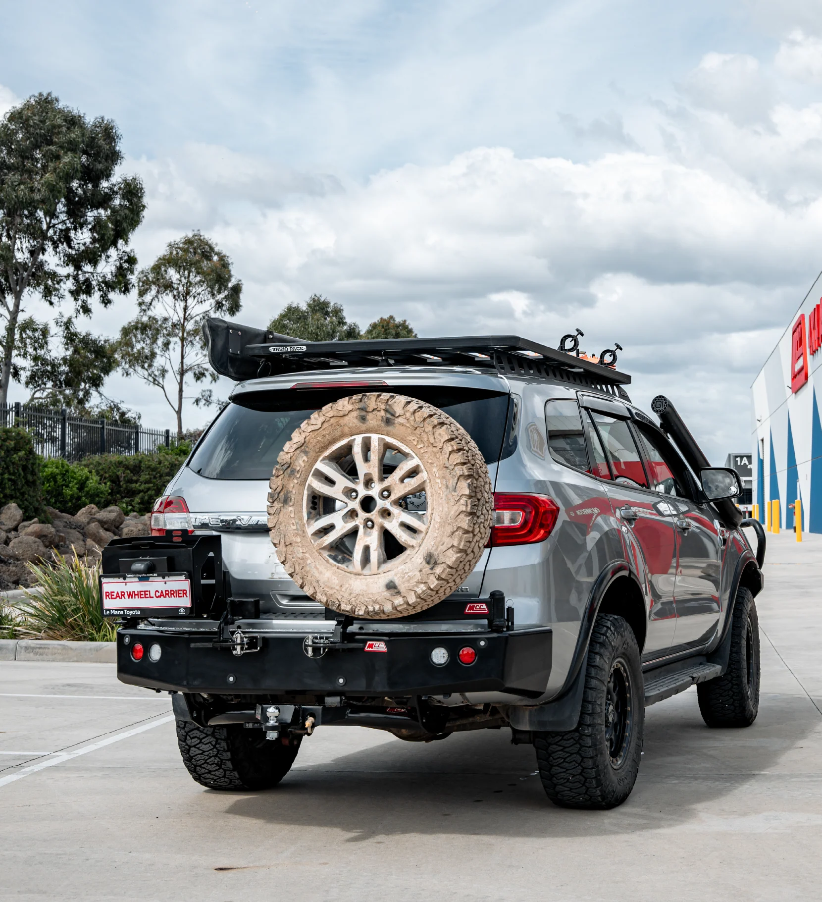 Ford Everest 2016-2021 022-02 Rear Wheel Carrier Single Jerry Can Holder Package - SKU MCC-05007-202PK2 - Image 2