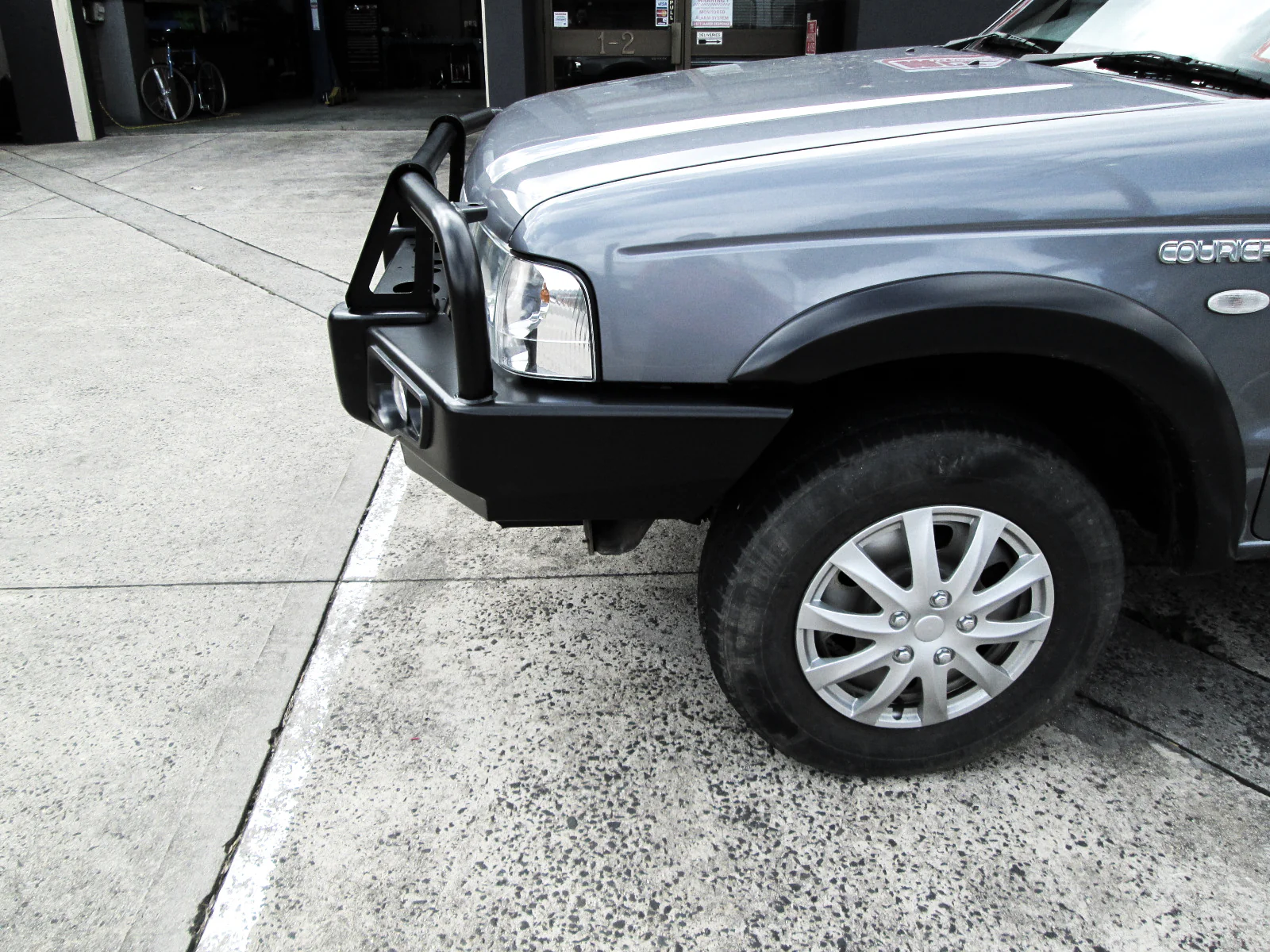 Ford/Mazda Bravo/Courier 1999-2007 707-02 Falcon Bull Bar Black A-Frame Package (No Foglight) - SKU MCC-05004-702 - Image 3