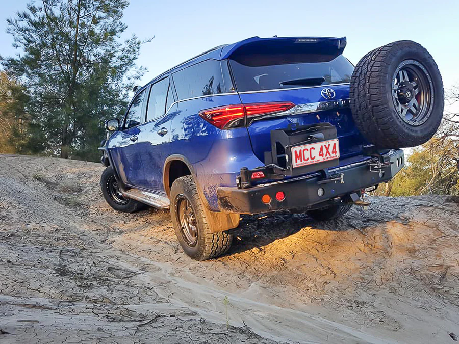 Fortuner 2015-Current 022-02 Rear Wheel Carrier (Non Bumper Cut) Single Jerry Can Holder Package - SKU MCC-01018-202PK2 - Image 2