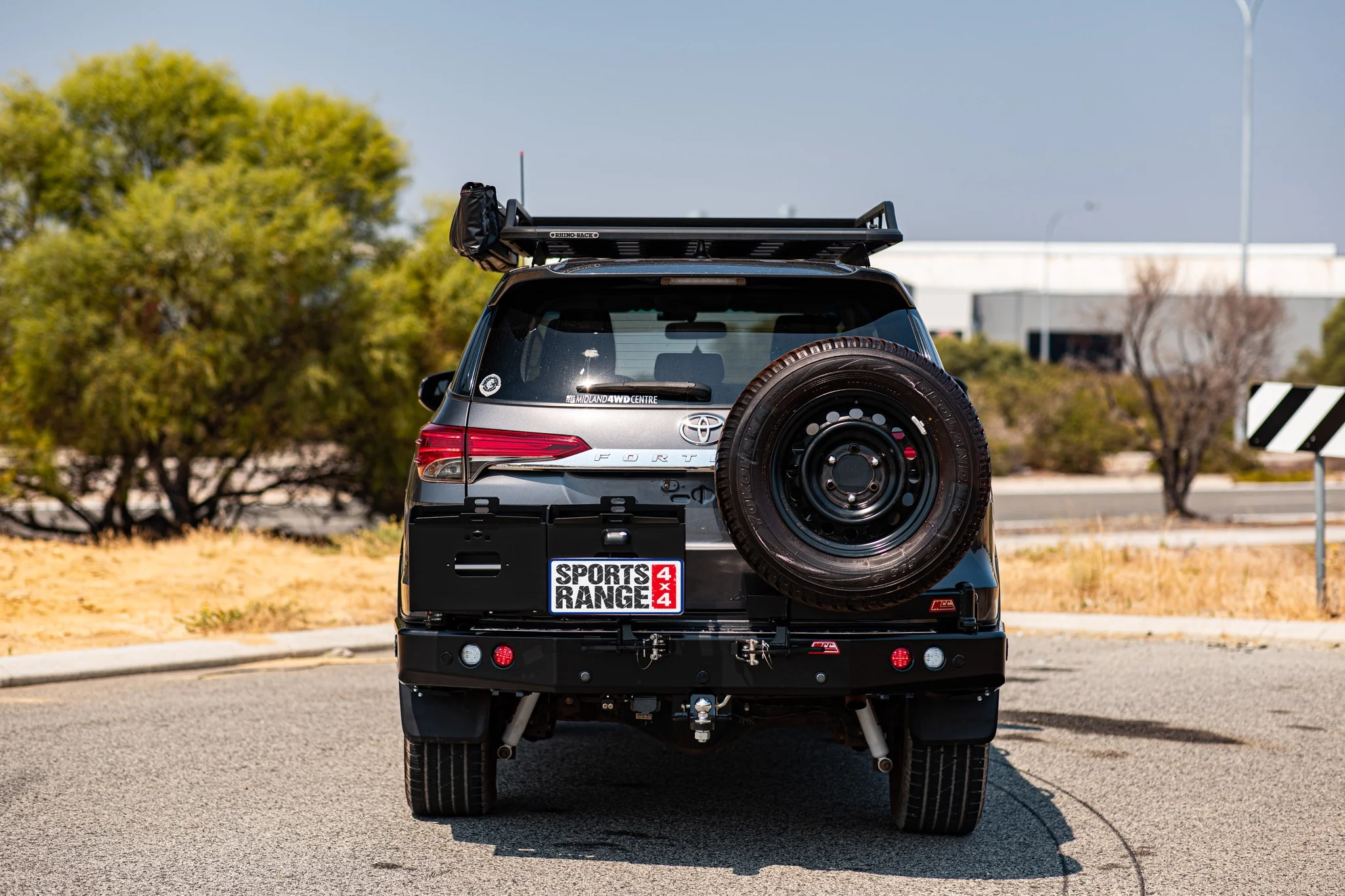 Fortuner 2015-Current 022-02 Rear Wheel Carrier (Non Bumper Cut) Double Jerry Can Holder Package - SKU MCC-01018-202PK3 - Image 3