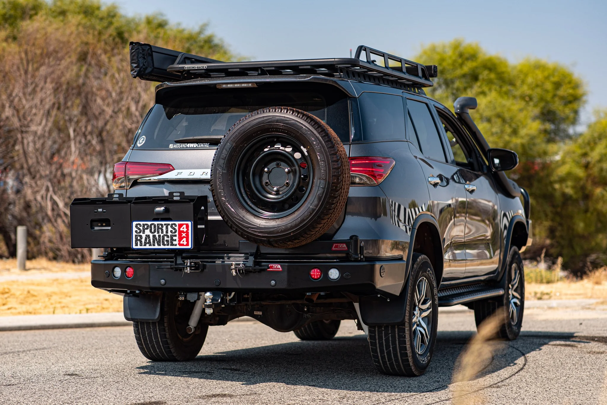 Fortuner 2015-Current 022-02 Rear Wheel Carrier (Non Bumper Cut) Dual Wheels Carrier Package - SKU MCC-01018-202PK1 - Image 3