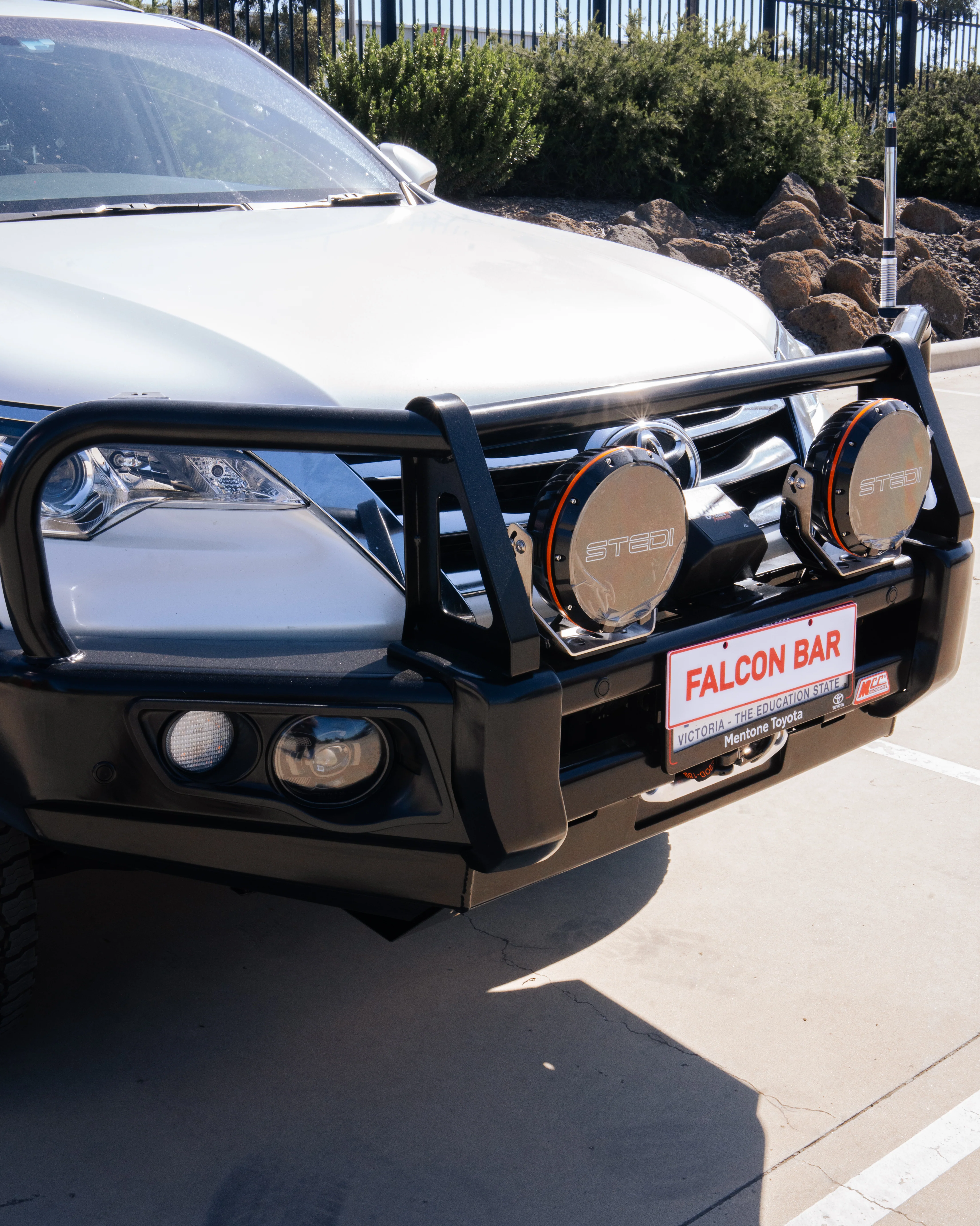 Fortuner 2015-2020 707-02 Falcon Bull Bar Black A-Frame Package (LED Foglight) - SKU MCC-01018-702FOGUP - Image 10