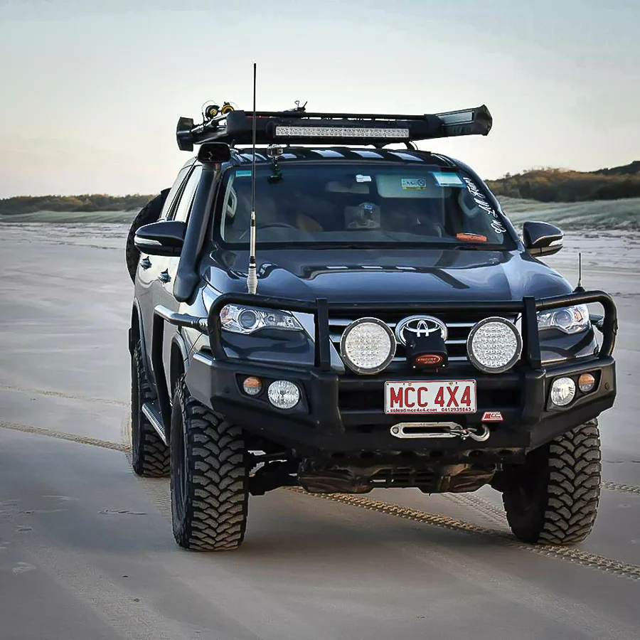 Fortuner 2015-2020 707-02 Falcon Bull Bar Black A-Frame Package (LED Foglight) - SKU MCC-01018-702FOGUP - Image 7