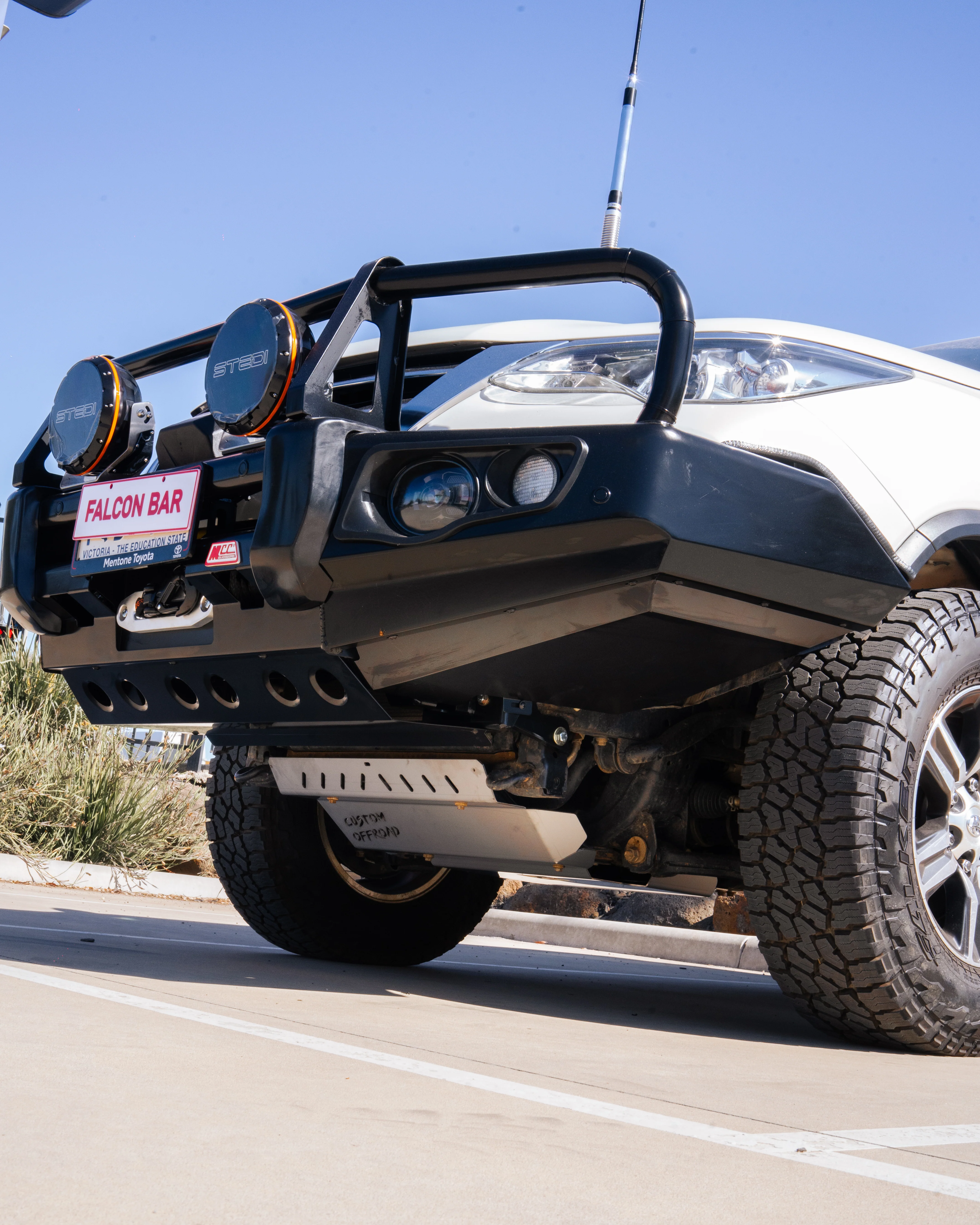 Fortuner 2015-2020 707-02 Falcon Bull Bar Black A-Frame Package (LED Foglight) - SKU MCC-01018-702FOGUP - Image 9