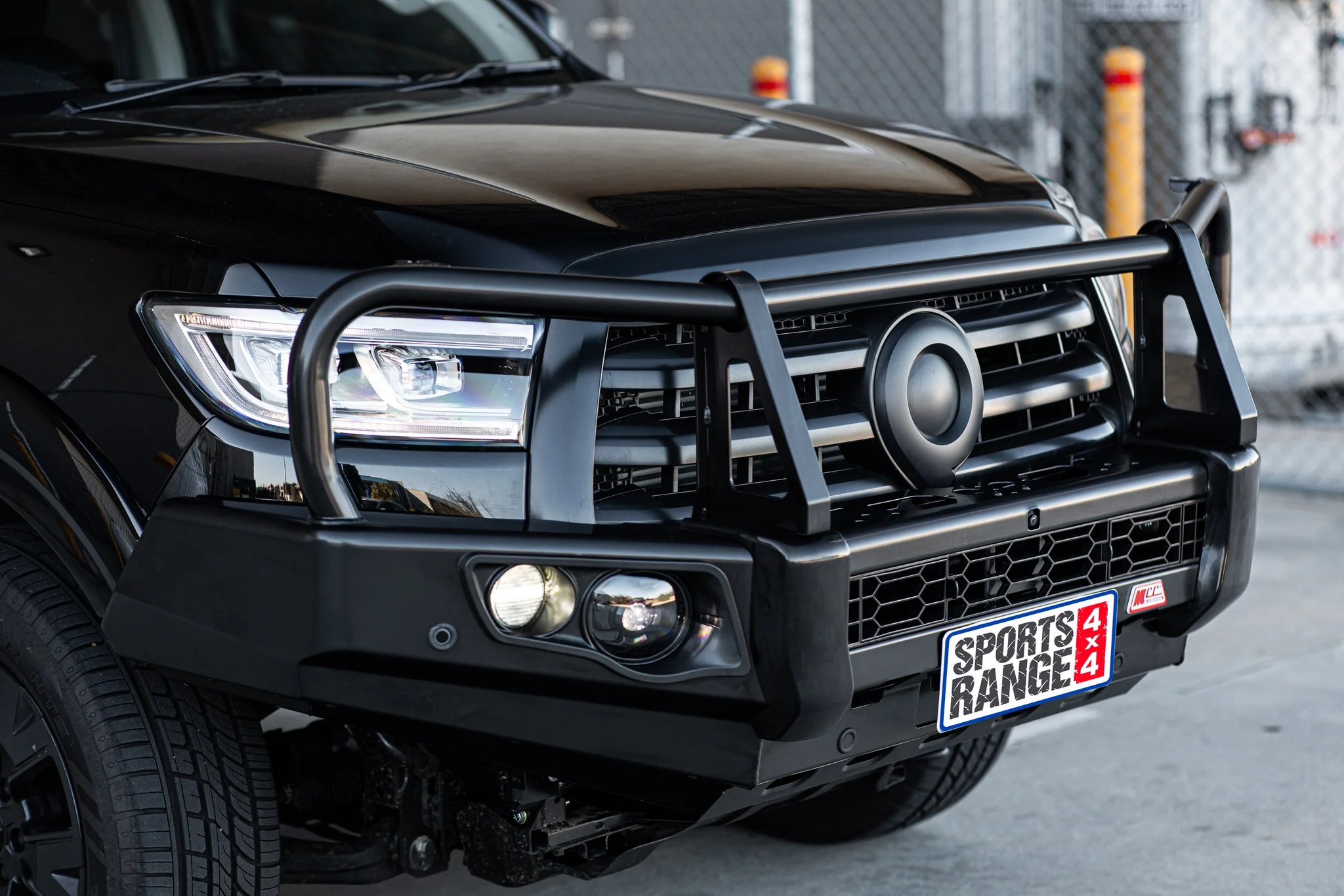 Great Wall Cannon 09/20 to Current - 707-02 Falcon Bull Bar Black A-Frame Package (LED Foglight) - SKU MCC-11002-702FOGUP - Image 6