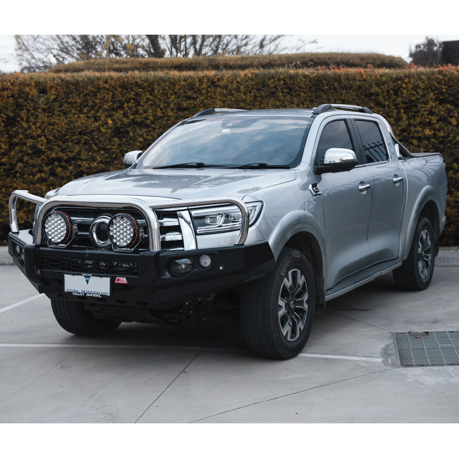 Great Wall Cannon 2025-On Facelift 2025-On 707-01 Falcon Bull Bar Triple Stainless Loops Package (LED Foglight) - Image 2