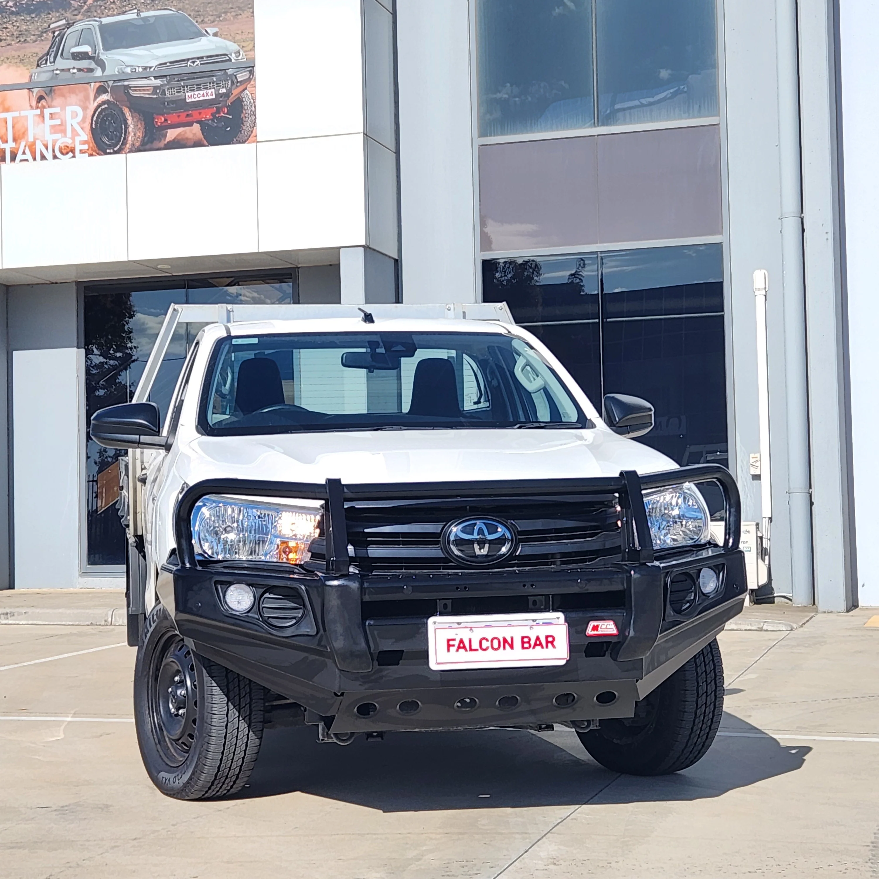 Hilux N80 2016-2025 Narrow 707-02 Falcon Bull Bar Black A-Frame Package (No Foglight) - SKU MCC-01017-702NUP - Image 10
