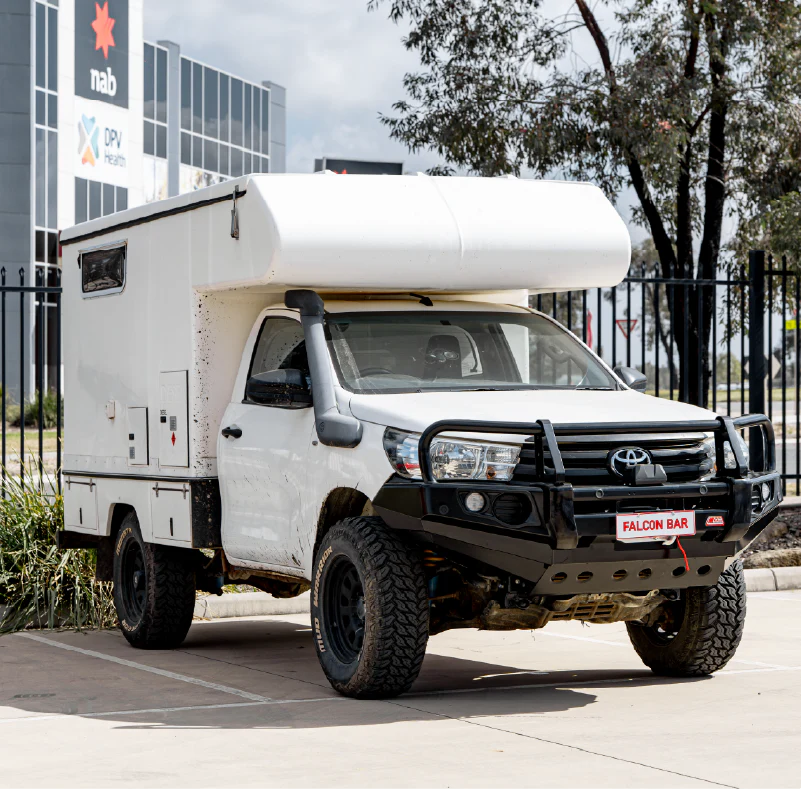 Hilux N80 2016-2025 Narrow 707-02 Falcon Bull Bar Black A-Frame Package (No Foglight) - SKU MCC-01017-702NUP - Image 4