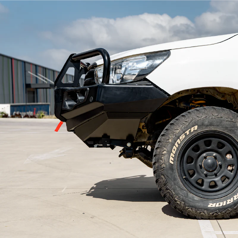 Hilux N80 2016-2025 Narrow 707-02 Falcon Bull Bar Black A-Frame Package (No Foglight) - SKU MCC-01017-702NUP - Image 6