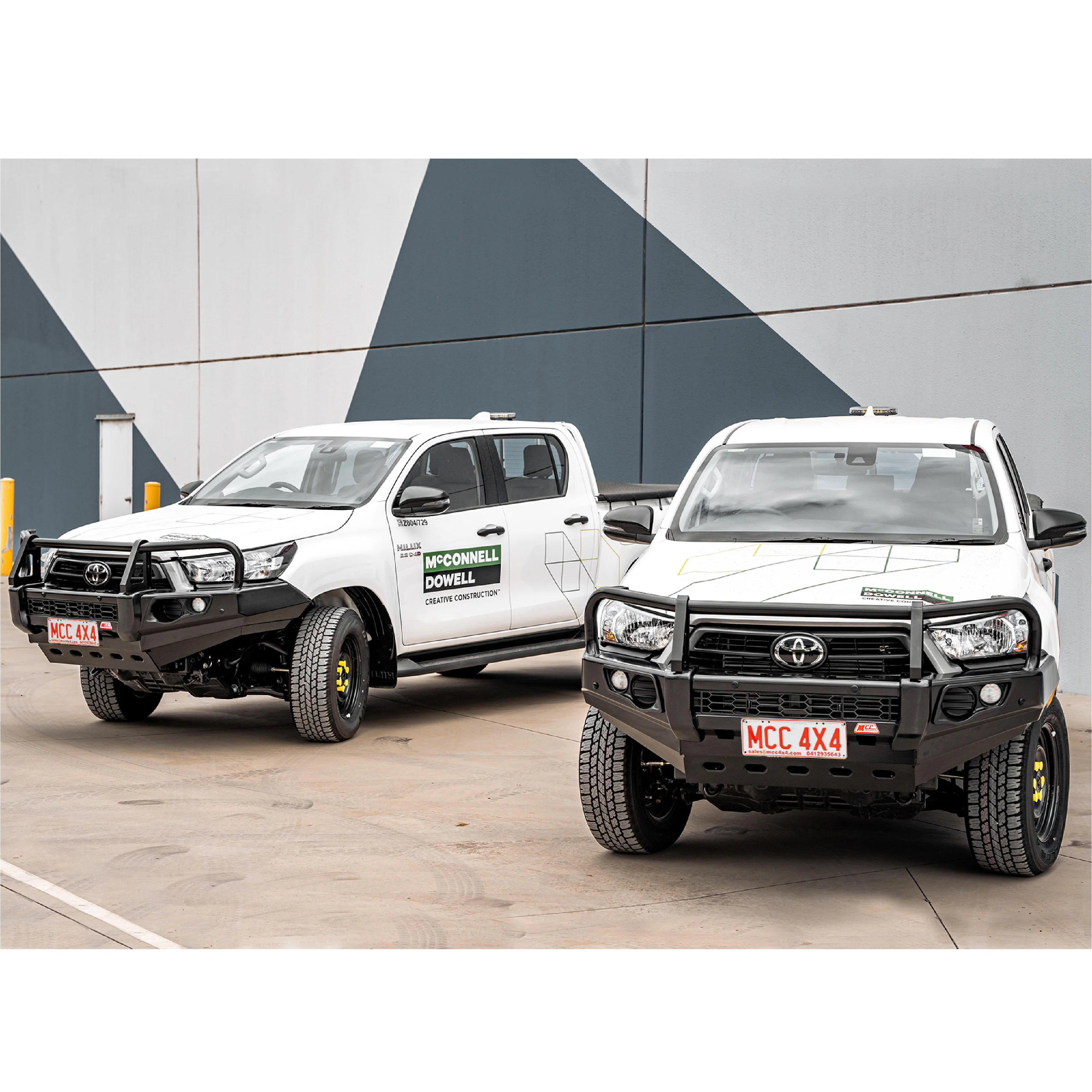 Hilux N80 2016-2020 707-02 Falcon Bull Bar Black A-Frame Package (No Foglight) - SKU MCC-01017-702UP - Image 2