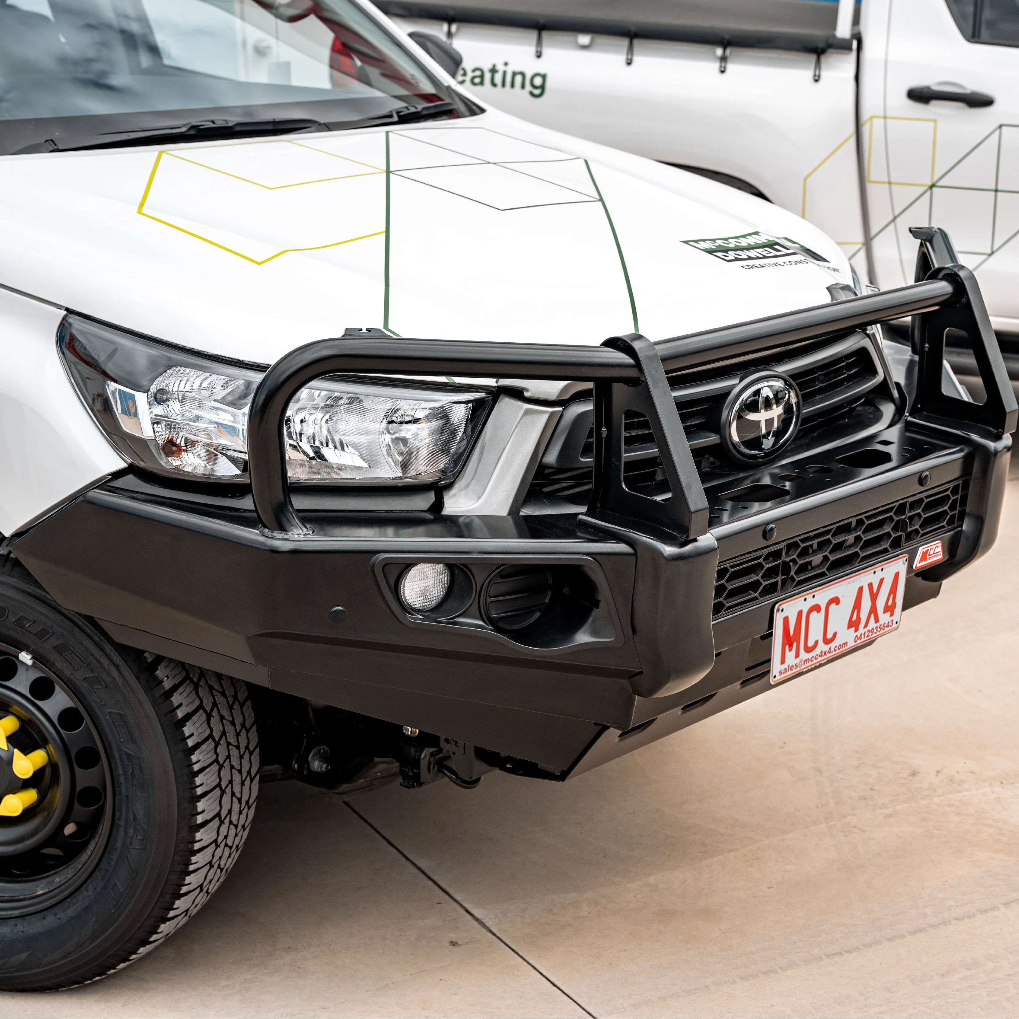 Hilux N80 2016-2020 707-02 Falcon Bull Bar Black A-Frame Package (No Foglight) - SKU MCC-01017-702UP - Image 3