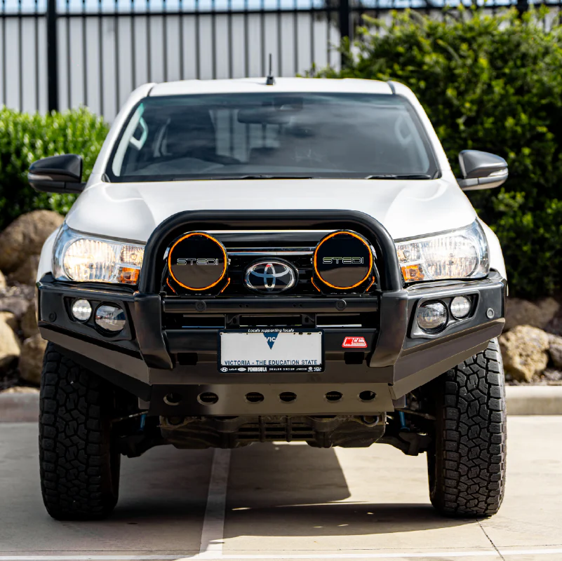 Hilux N80 2016-2020 707-01 Falcon Bull Bar Single Black Loop Package (LED Foglight) - SKU MCC-01017-701SBLFOG - Image 3