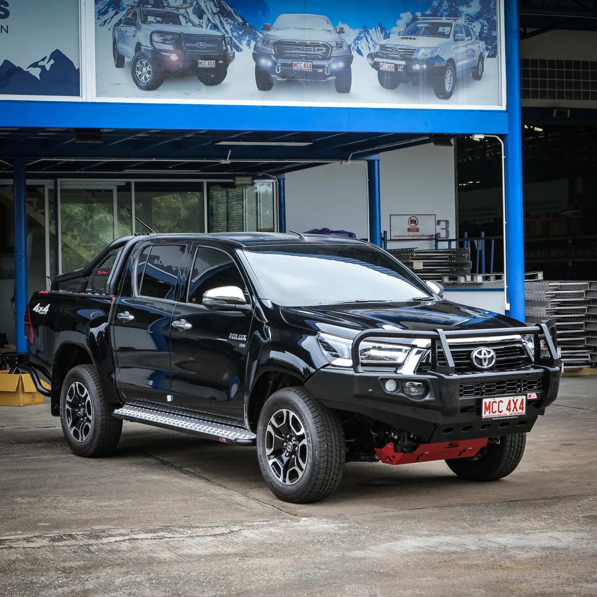 Hilux N80 2016-2020 707-01 Falcon Bull Bar Triple Stainless Loops Package (No Foglight) - SKU MCC-01017-701UP - Image 8