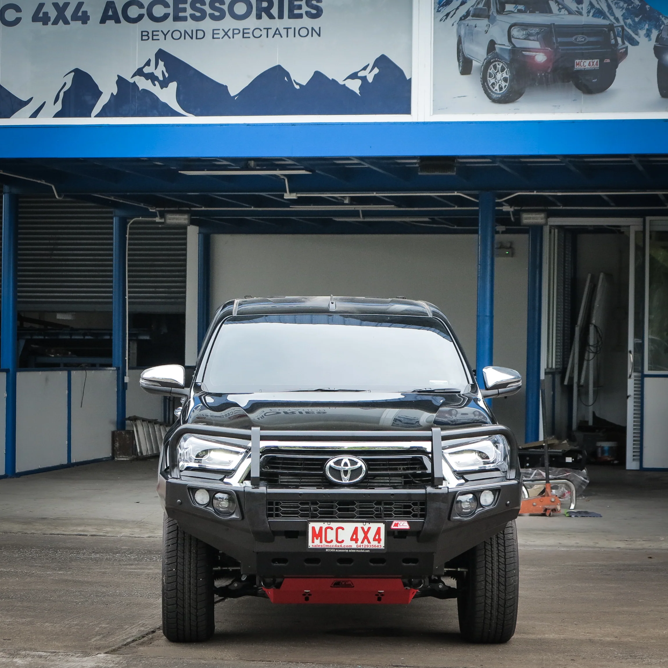 Hilux N80 2016-2020 707-01 Falcon Bull Bar Triple Stainless Loops Package (LED Foglight) - SKU MCC-01017-701FOGUP - Image 7