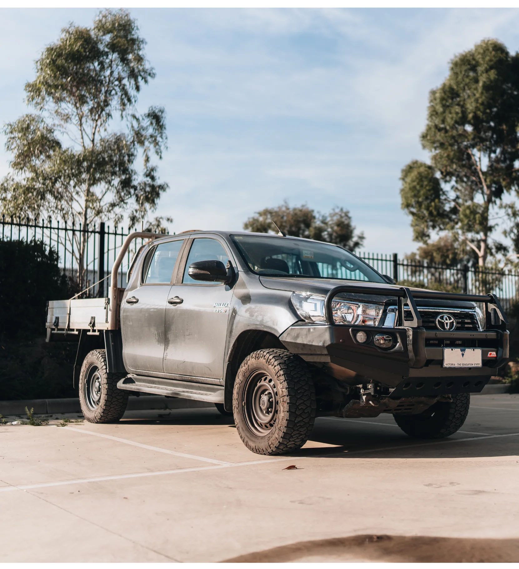 Hilux N80 2016-2020 707-02 Falcon Bull Bar Black A-Frame Package (LED Foglight) - SKU MCC-01017-702FOGUP - Image 2