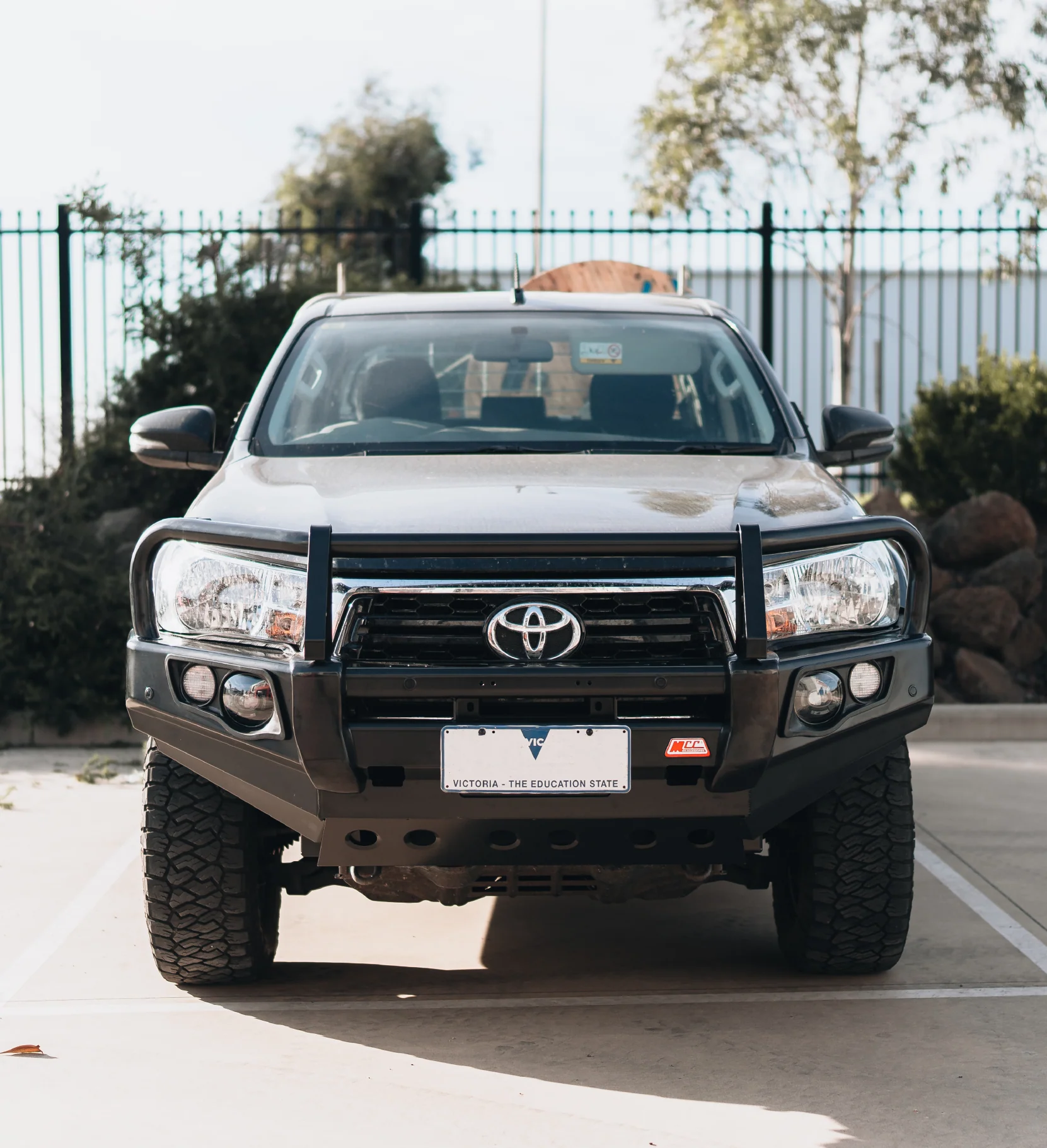 Hilux N80 2016-2020 707-02 Falcon Bull Bar Black A-Frame Package (LED Foglight) - SKU MCC-01017-702FOGUP - Image 3