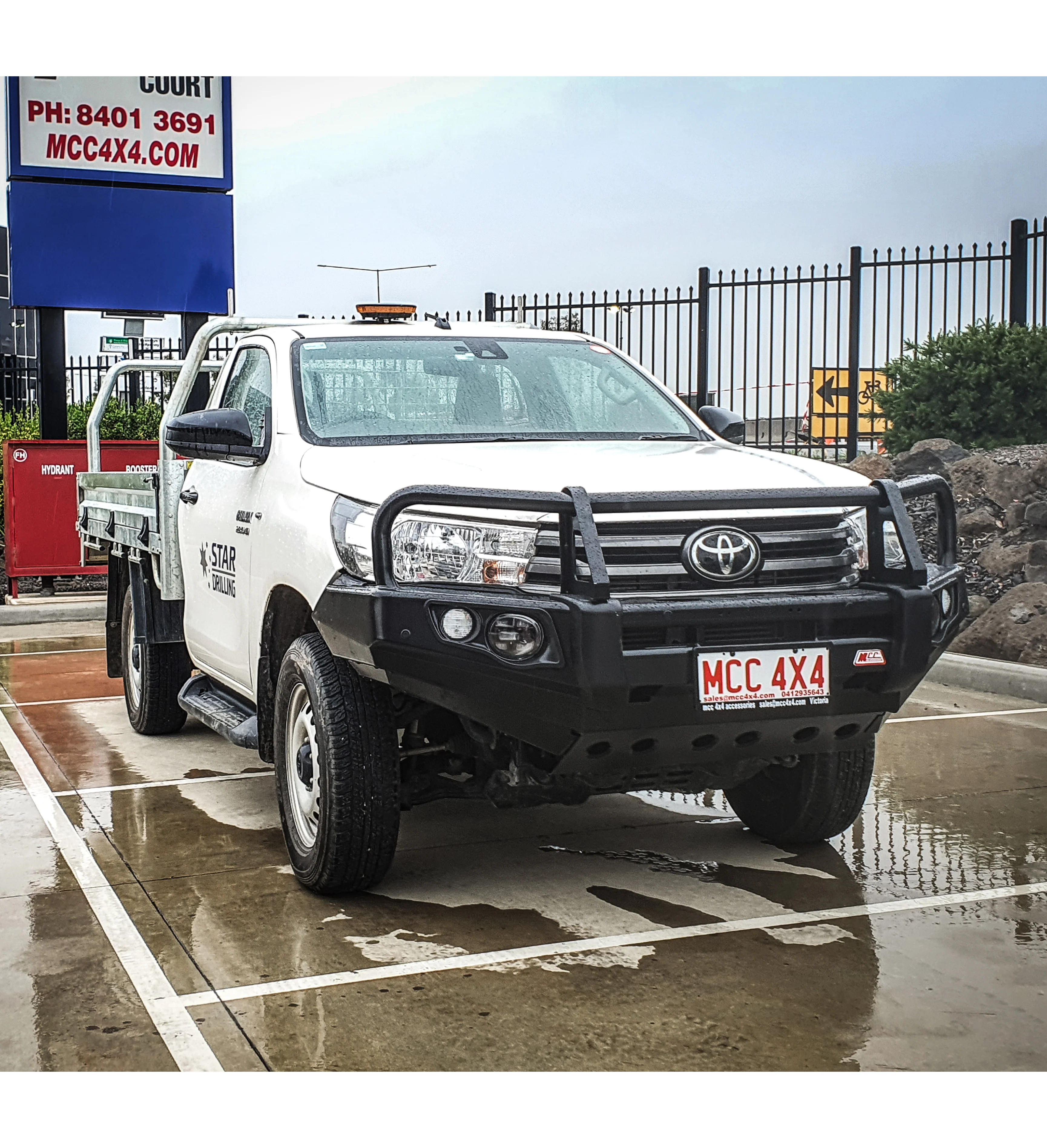 Hilux N80 2016-2020 707-02 Falcon Bull Bar Black A-Frame Package (LED Foglight) - SKU MCC-01017-702FOGUP - Image 6