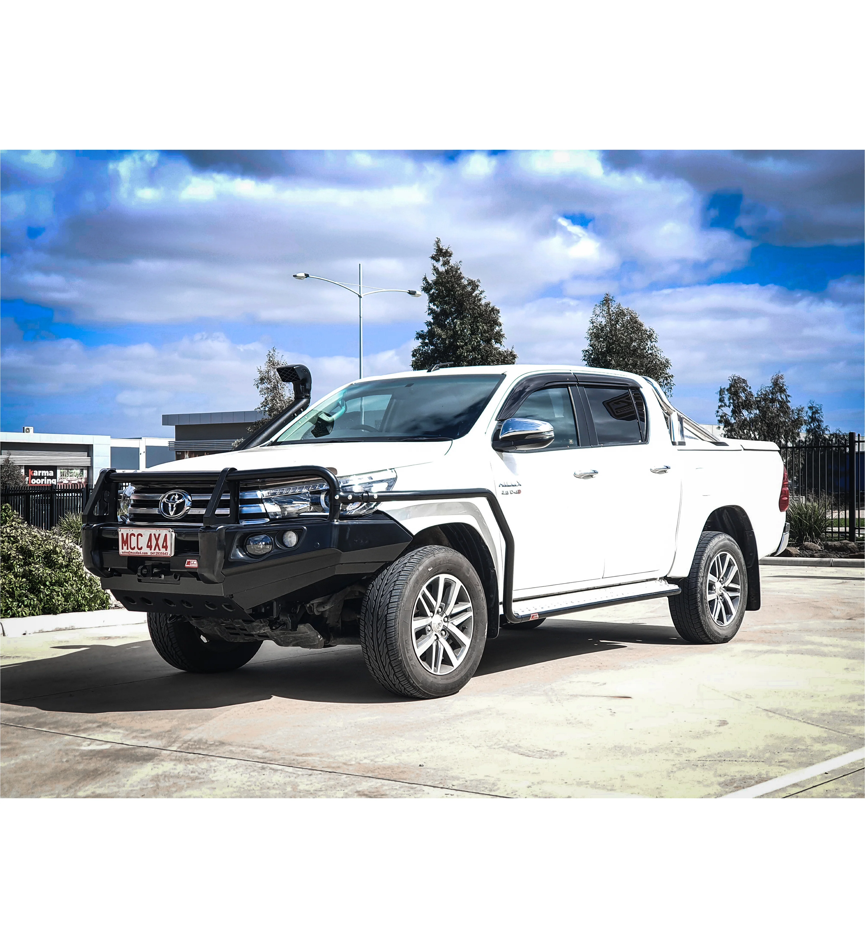 Hilux N80 2016-2020 707-02 Falcon Bull Bar Black A-Frame Package (LED Foglight) - SKU MCC-01017-702FOGUP - Image 8