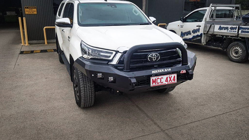 Hilux N80 2016-2020 078-01SQSBL Rocker Bull Bar Single Sand Black Loop Package - SKU MCC-01017-7801SQSBL - Image 2