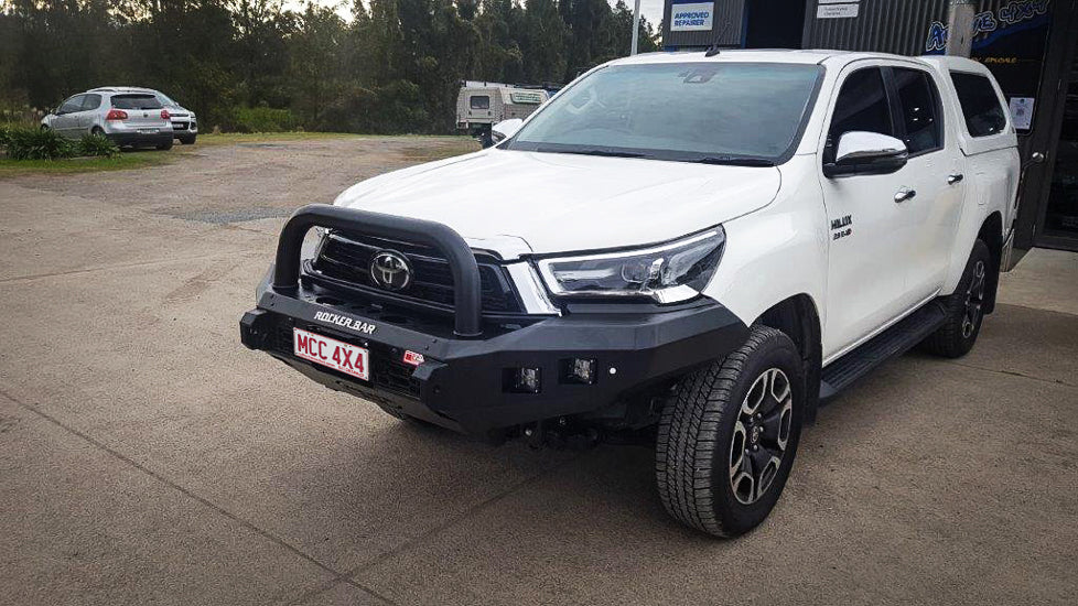 Hilux N80 2016-2020 078-01SQSBL Rocker Bull Bar Single Sand Black Loop Package - SKU MCC-01017-7801SQSBL - Image 3