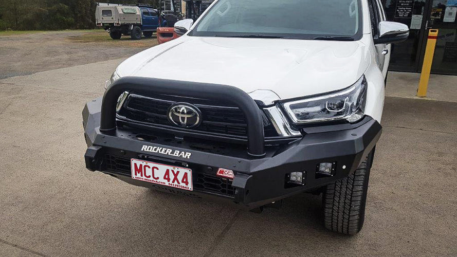 Hilux N80 2016-2020 078-01SQSBL Rocker Bull Bar Single Sand Black Loop Package - SKU MCC-01017-7801SQSBL - Image 5