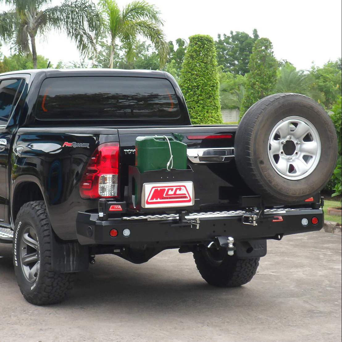 Hilux N80 2016-2026 022-02 Rear Wheel Carrier Single Jerry Can Holder Package (Non Radar Compatible)- SKU MCC-01017-202PK2 - Image 2