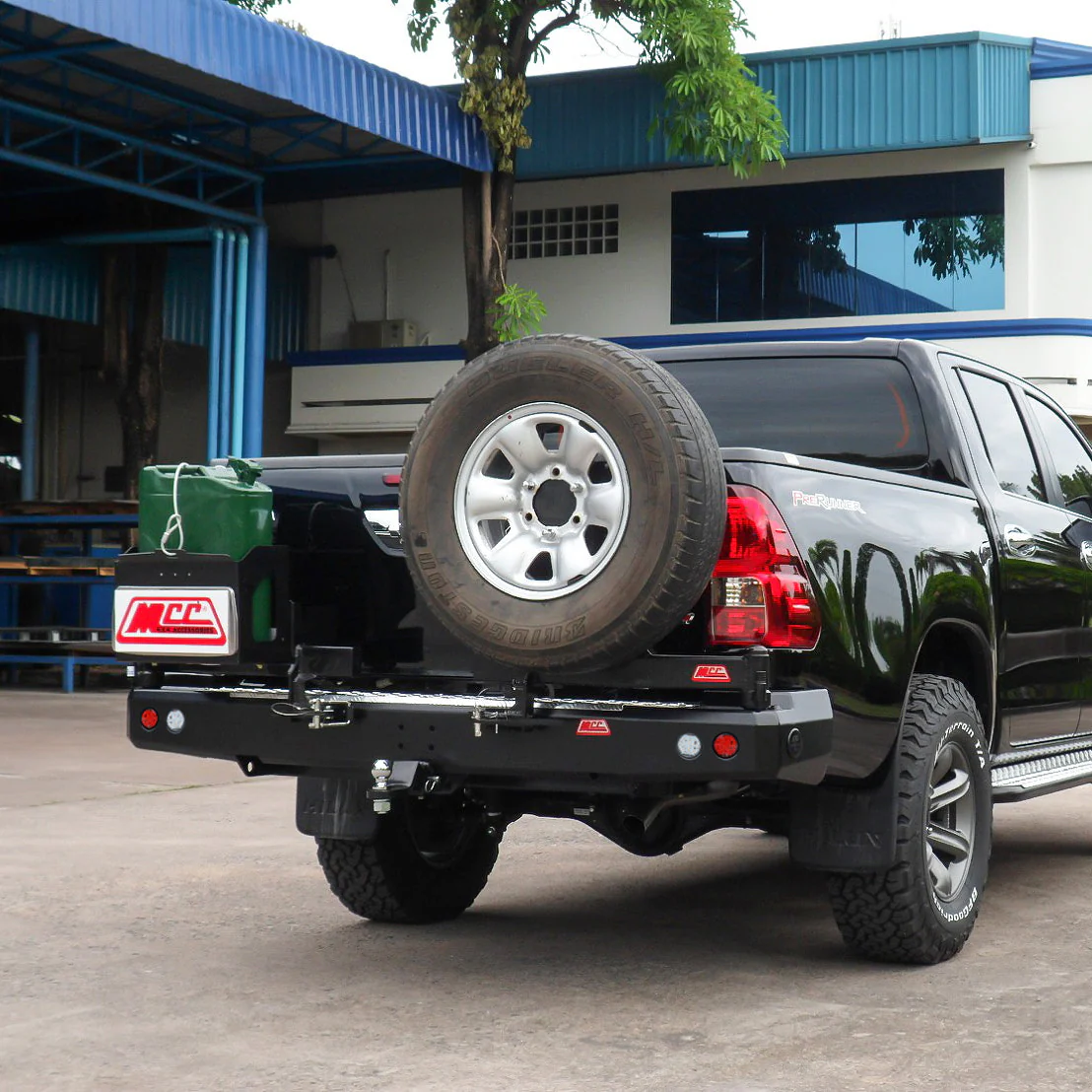 Hilux N80 2016-2026 022-02 Rear Wheel Carrier Single Jerry Can Holder Package (Non Radar Compatible)- SKU MCC-01017-202PK2 - Image 3