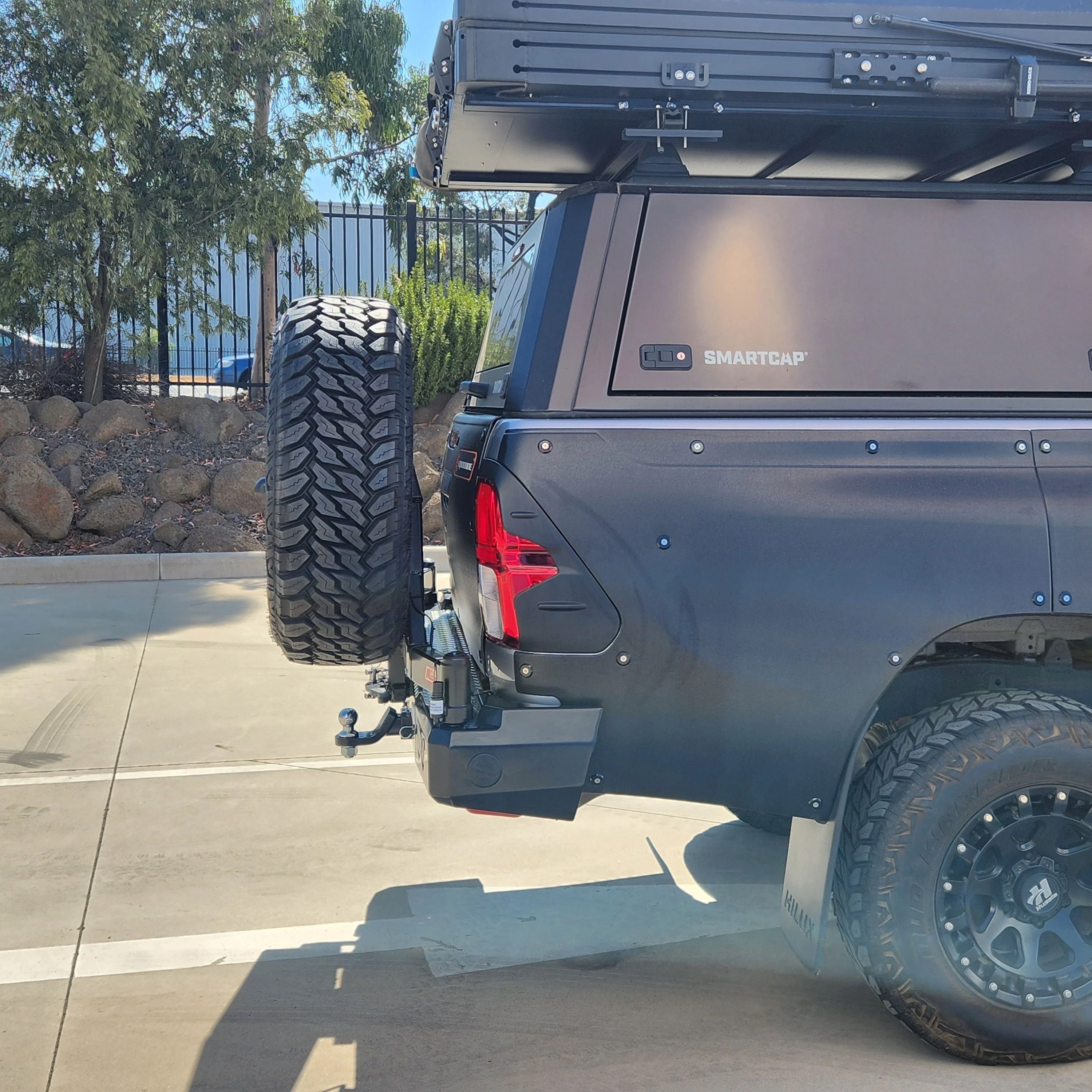 Hilux N80 2016-2026 022-02 Rear Wheel Carrier Double Jerry Can Holder Package (Non Radar Compatible) - SKU MCC-01017-202PK3 - Image 3