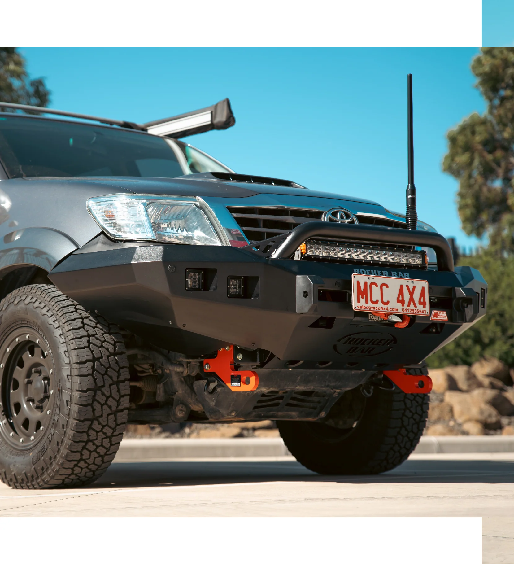 Hilux GGN25R 2005-2011 078-01SQL Rocker Bull Bar Single Low Loop Package - SKU MCC-01002-7801SQL - Image 5